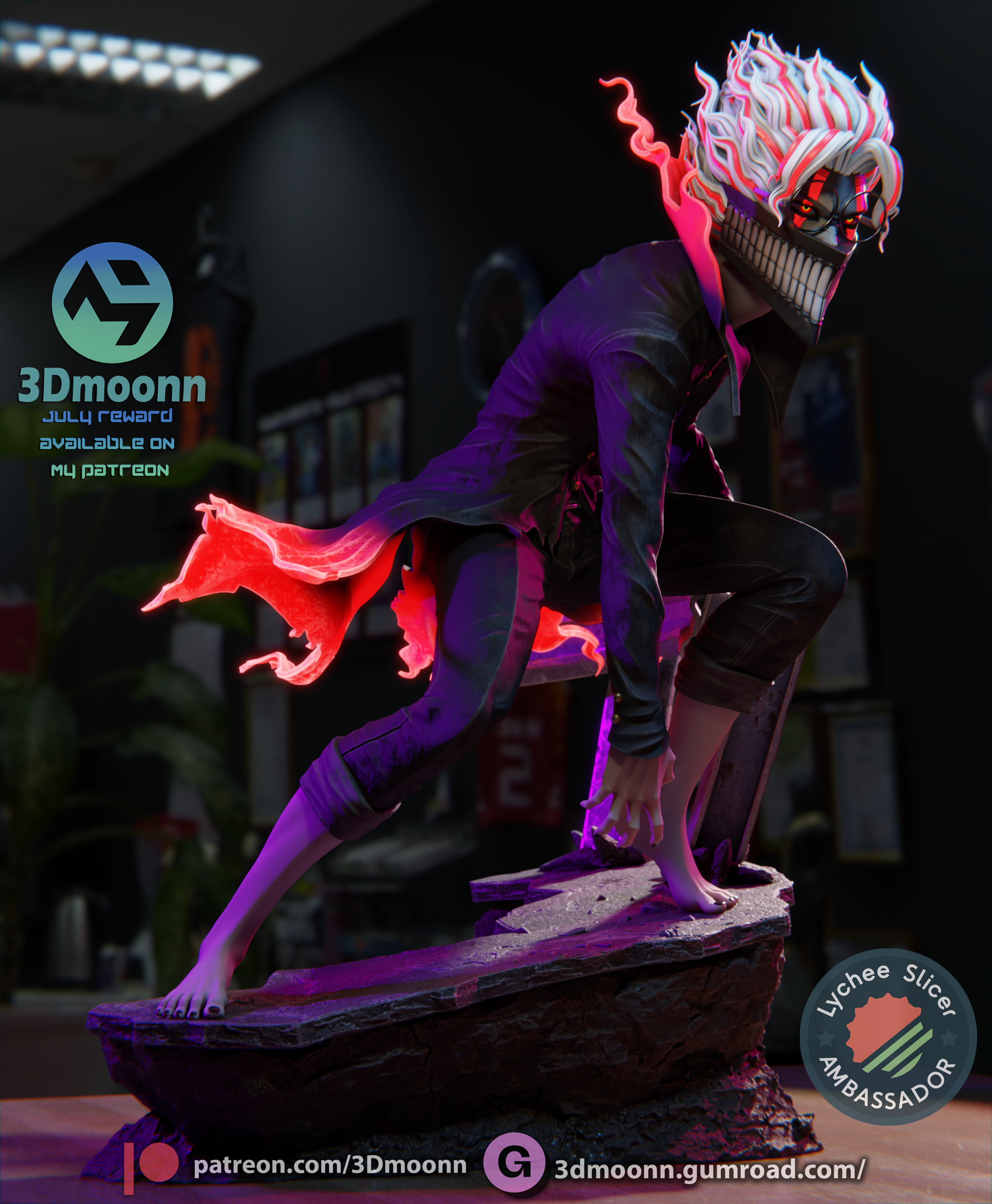 The Cursed Hero | Maximum Detailed 12K 3D printed figure