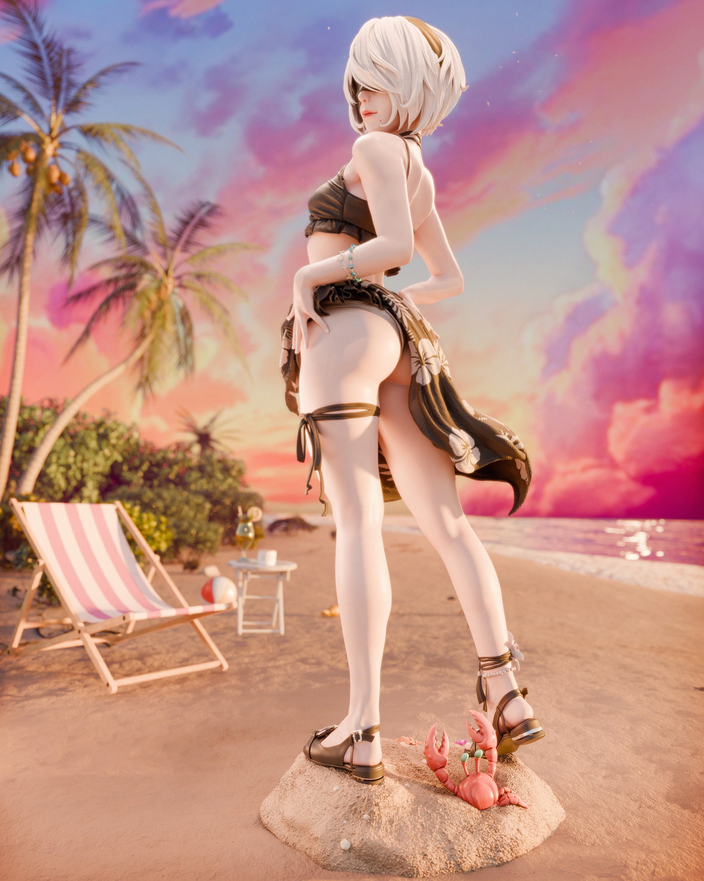 Pool Party 2B Statue