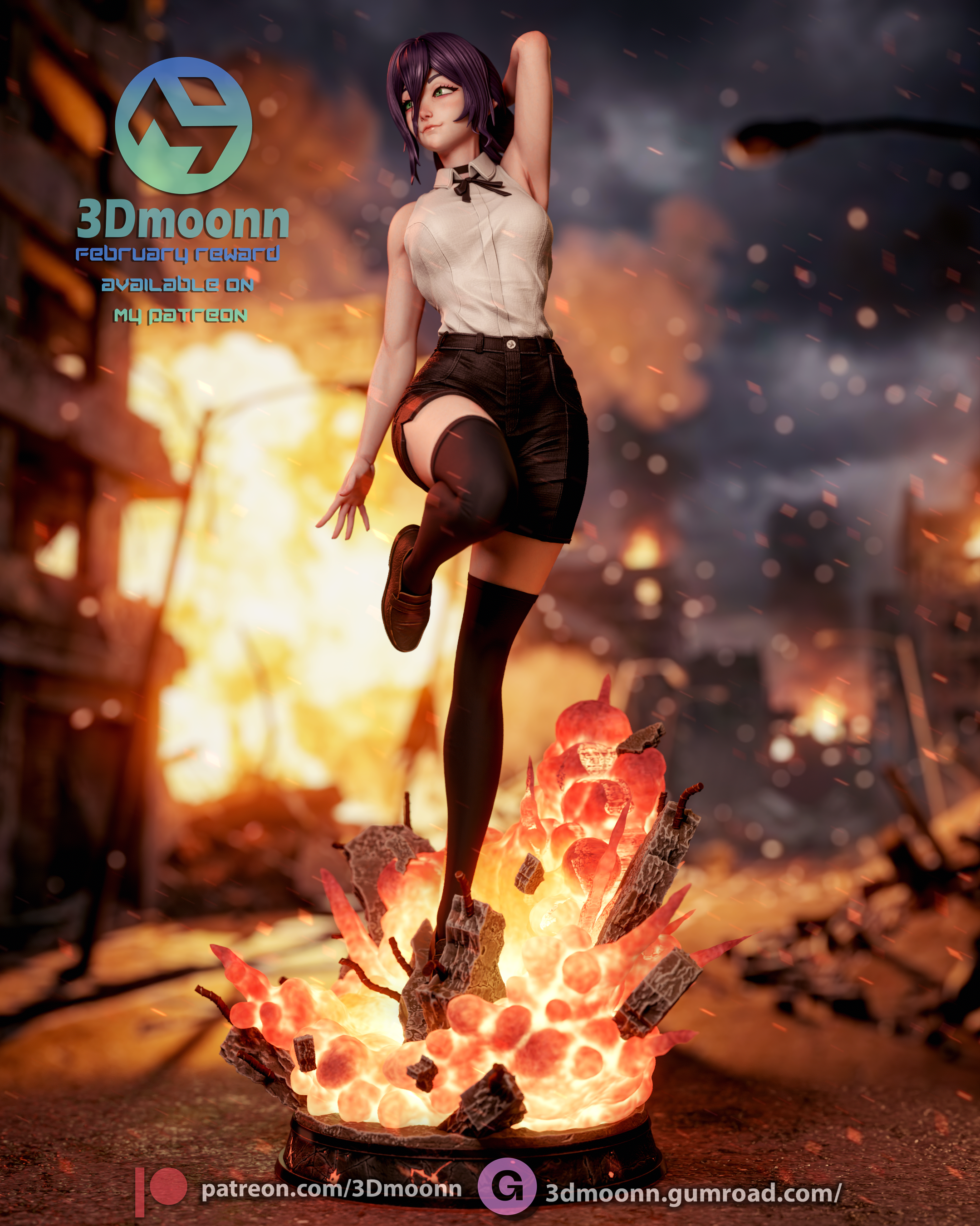 The Bomb Girl | Maximum Detailed 12K 3D printed figure