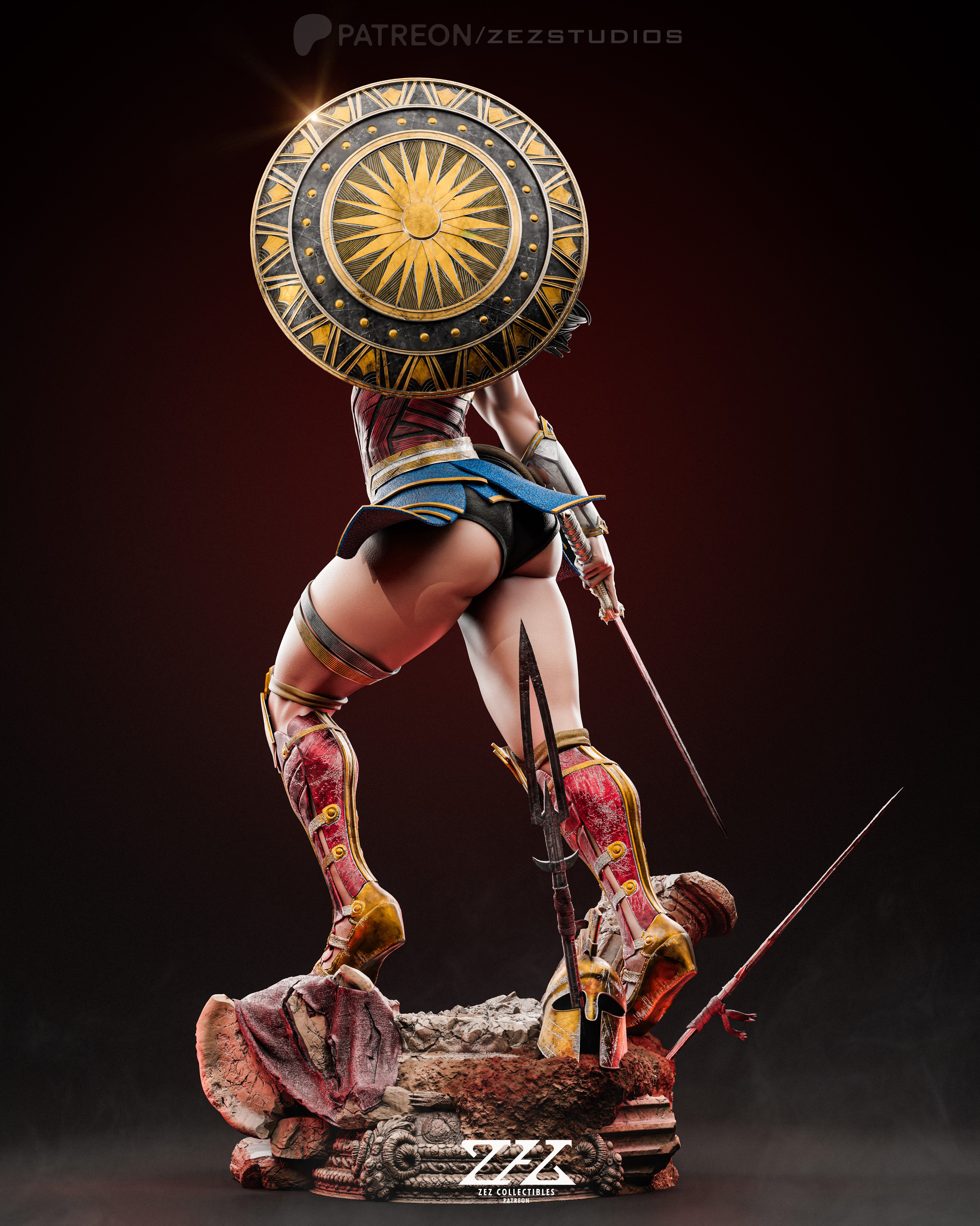The Amazon Warrior | Maximum Detailed 12K 3D printed figure