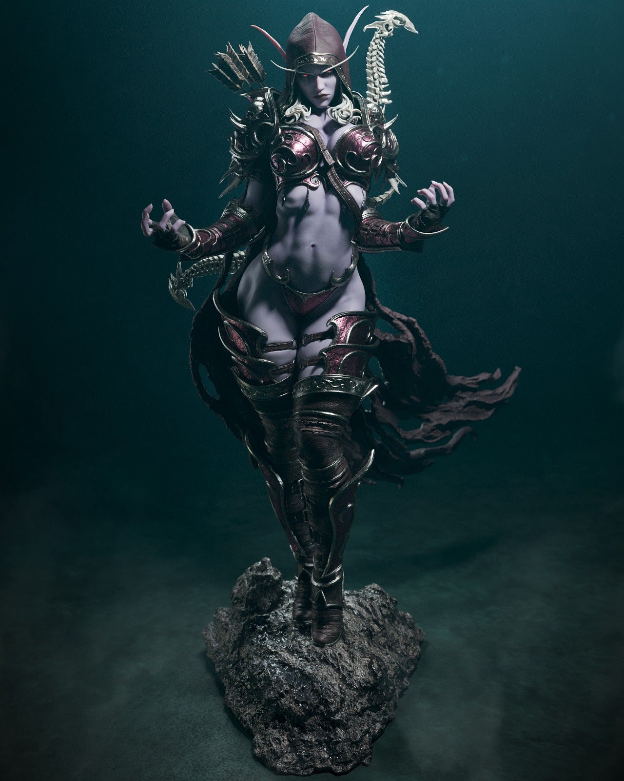 The Dark Lady | Maximum Detailed 12K 3D printed figure