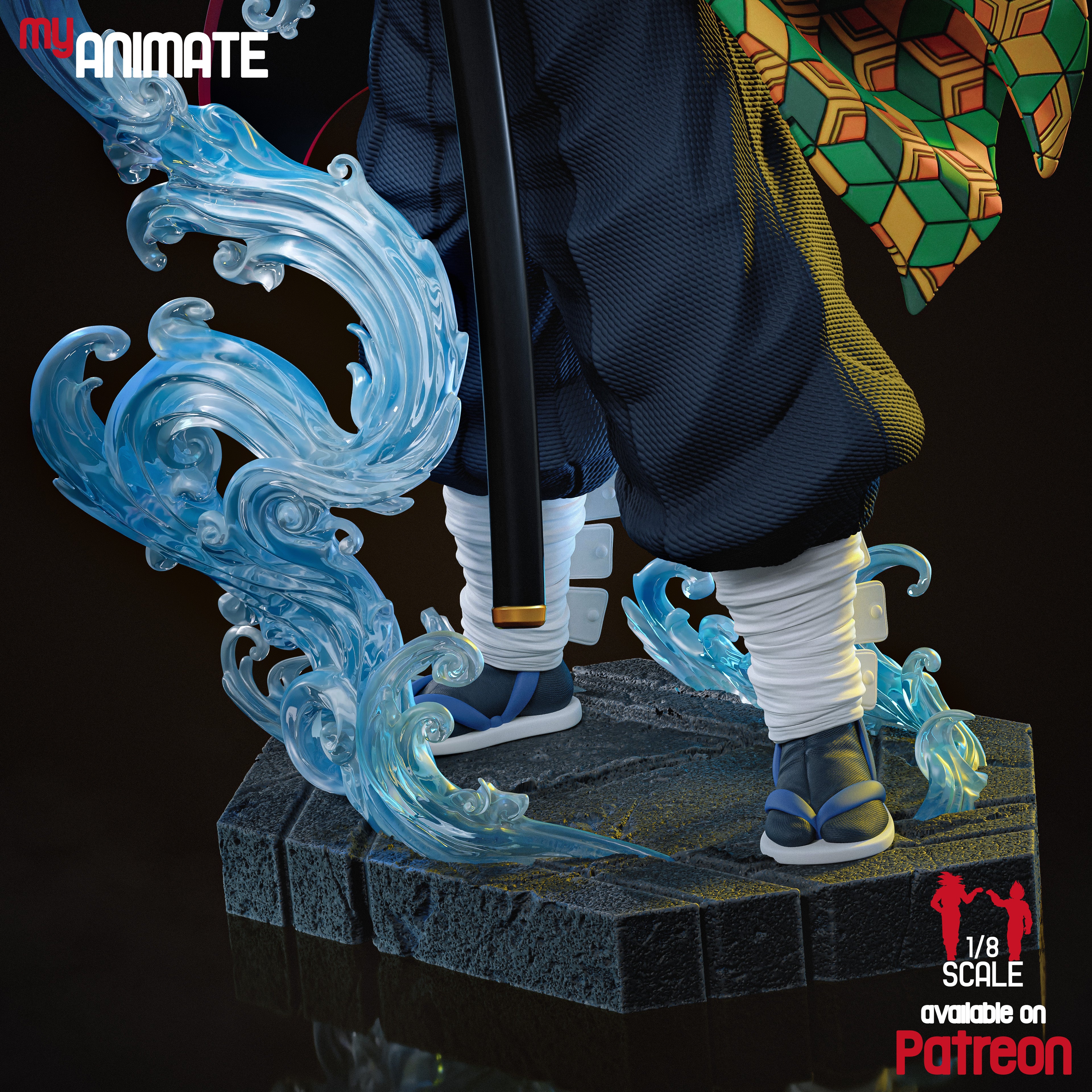 The Water Pillar | Maximum Detailed 12K 3D Printed Figure