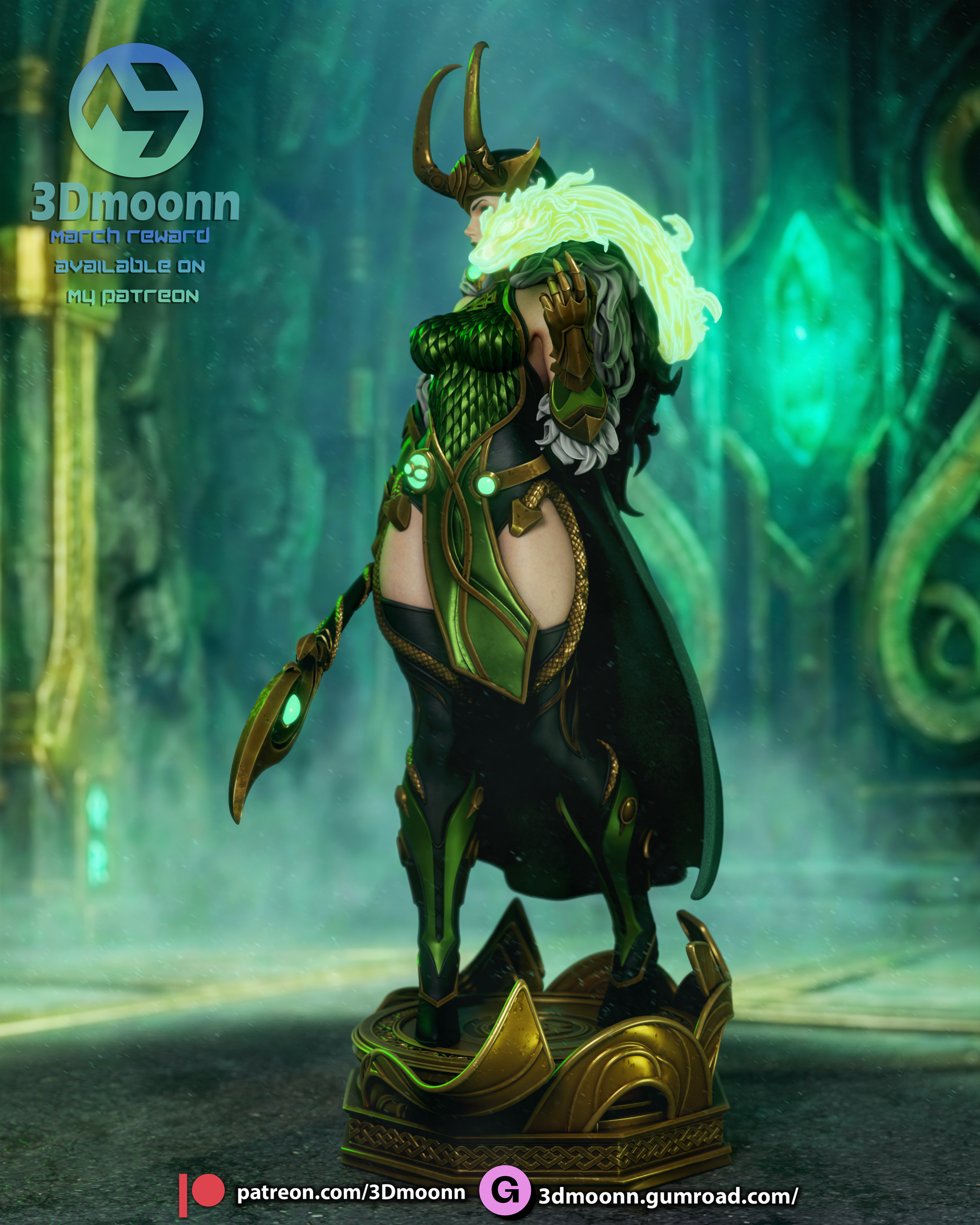 Trickster Serpent Statue