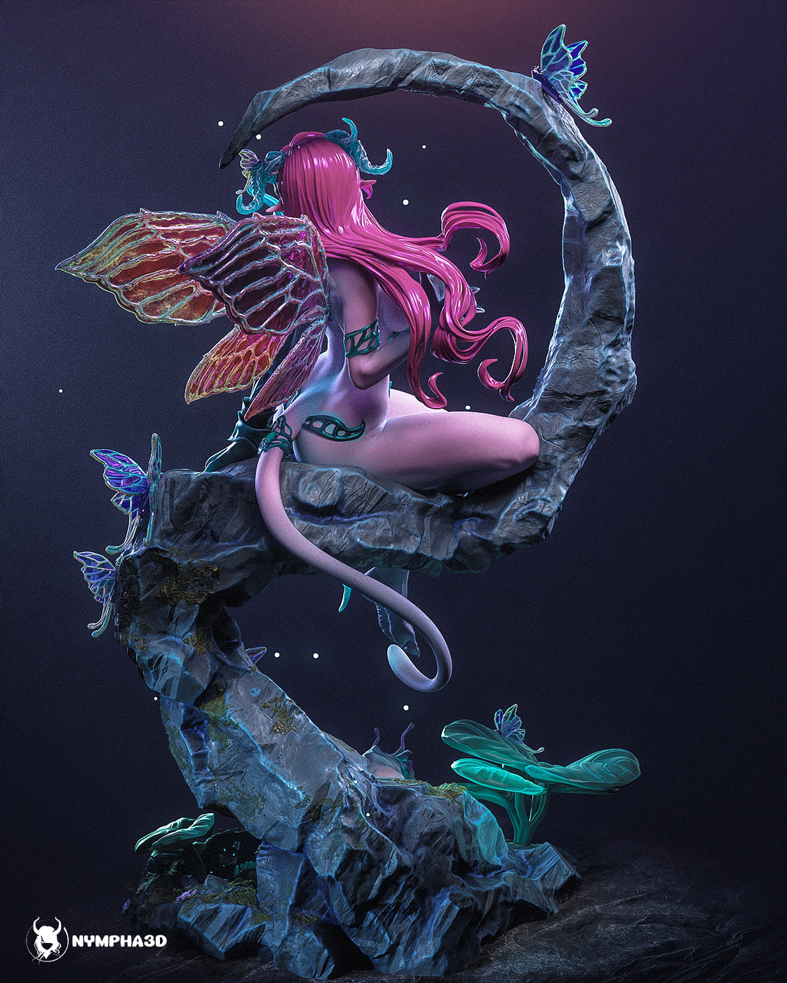 Moth Guardian Statue