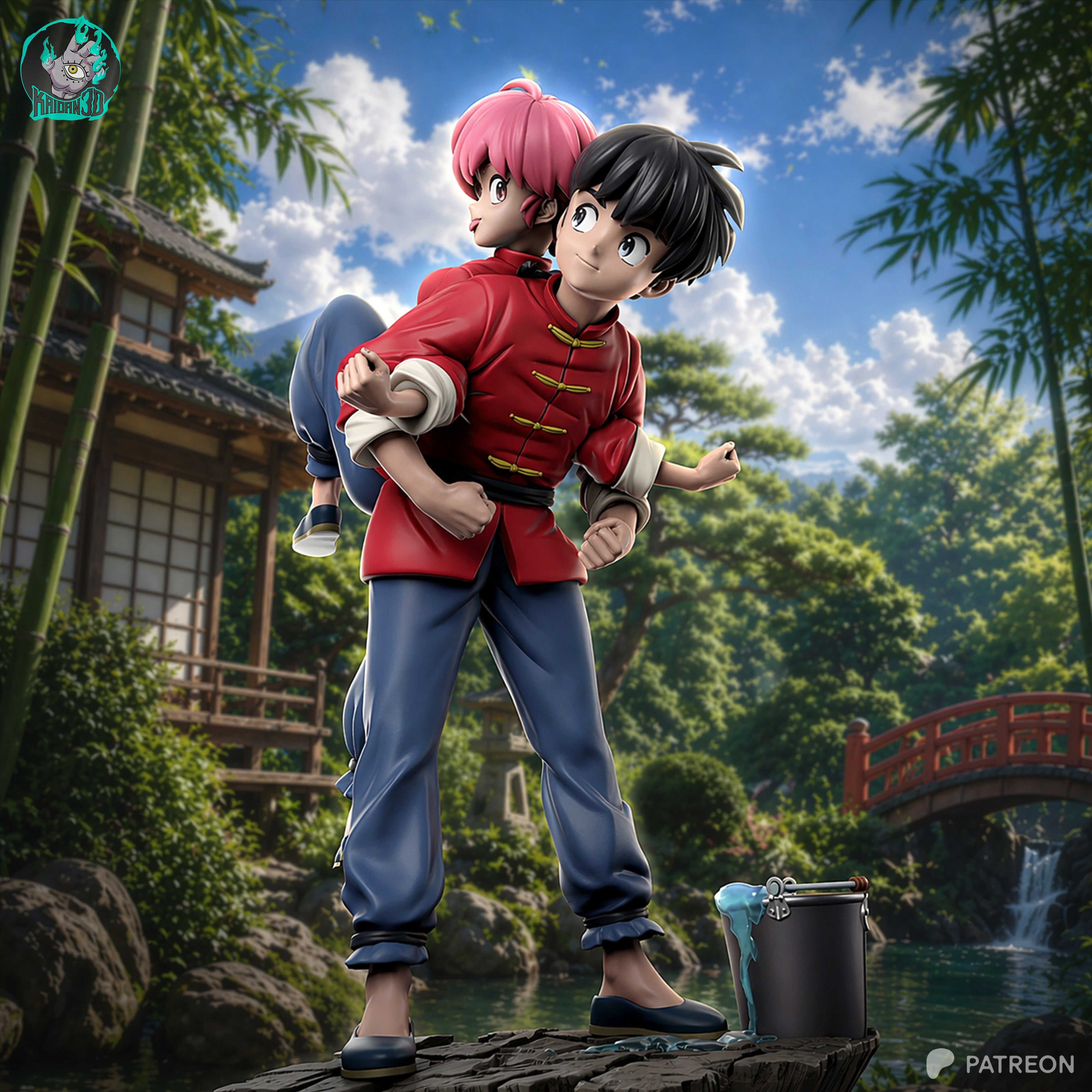 Ranma Saotome Duo Statue