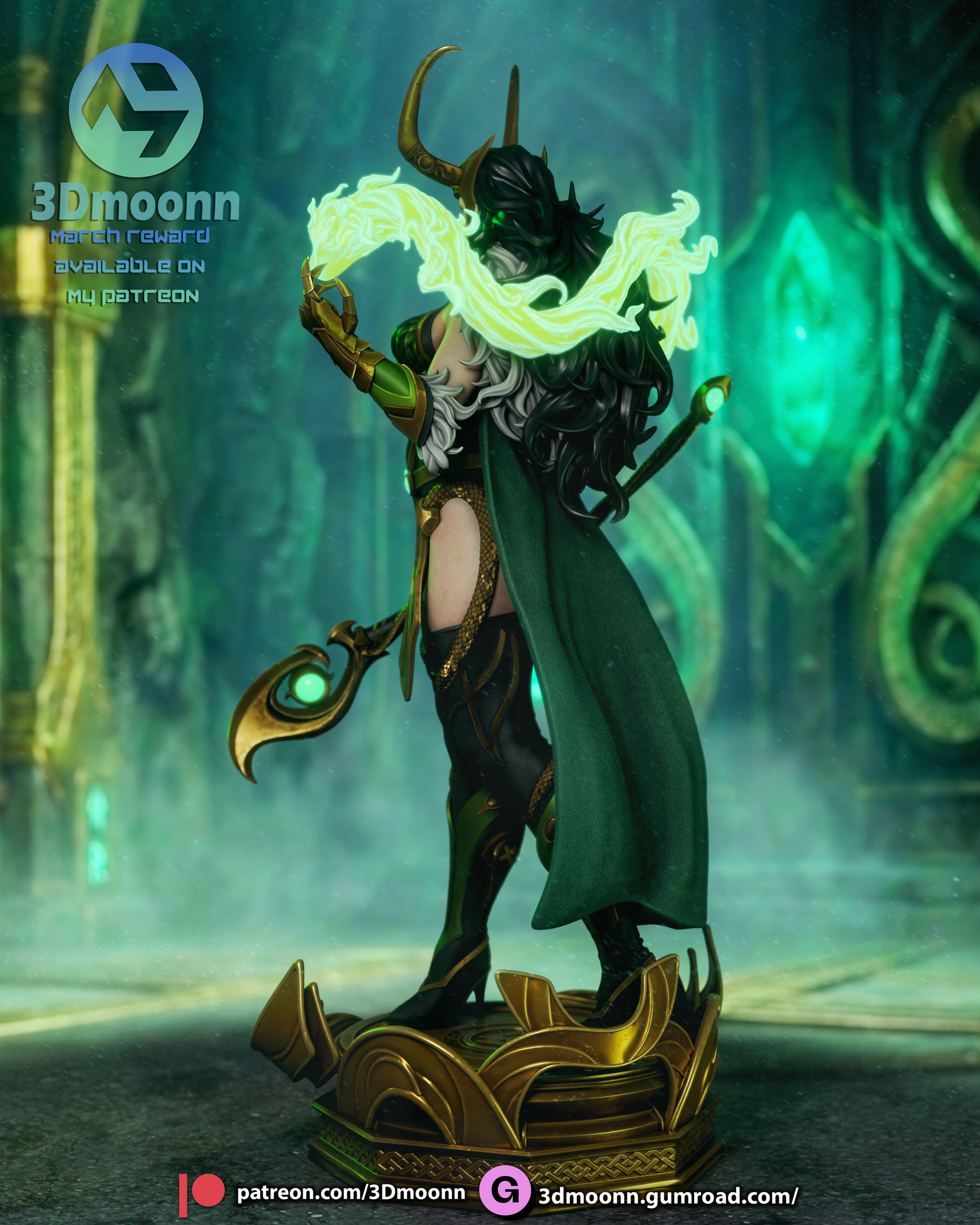 Trickster Serpent Statue