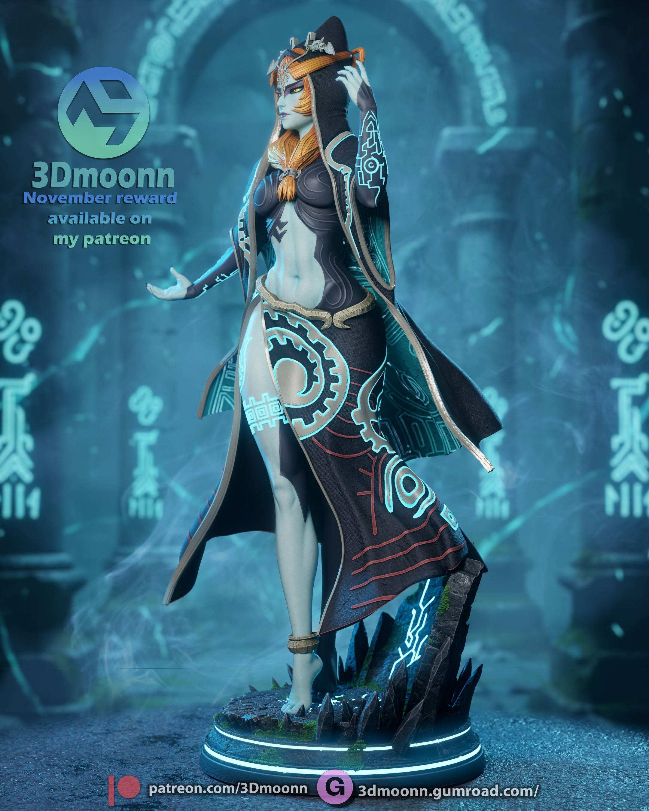 The Twilight Queen | Maximum Detailed 12K 3D printed figure