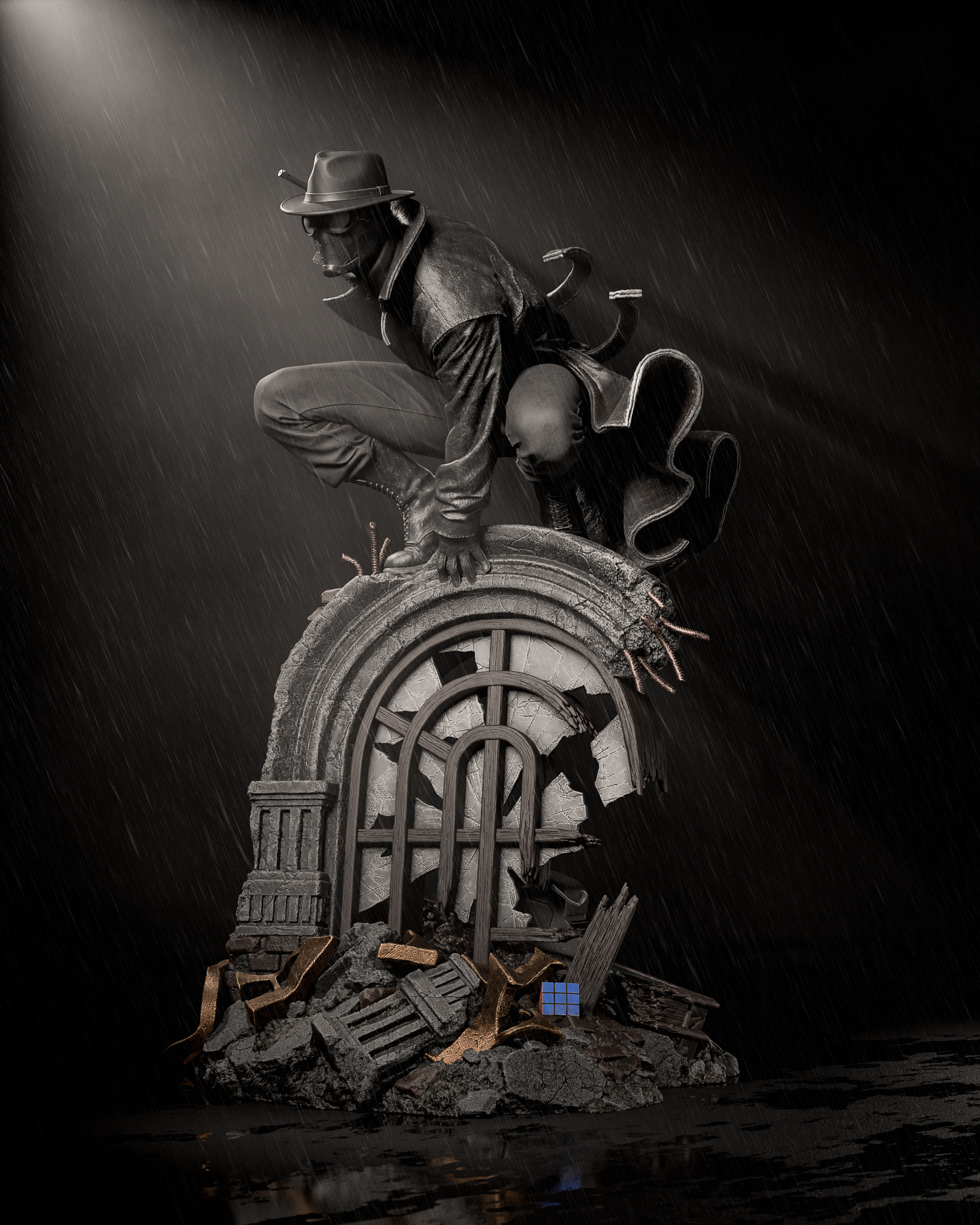 The Masked Vigilante Statue