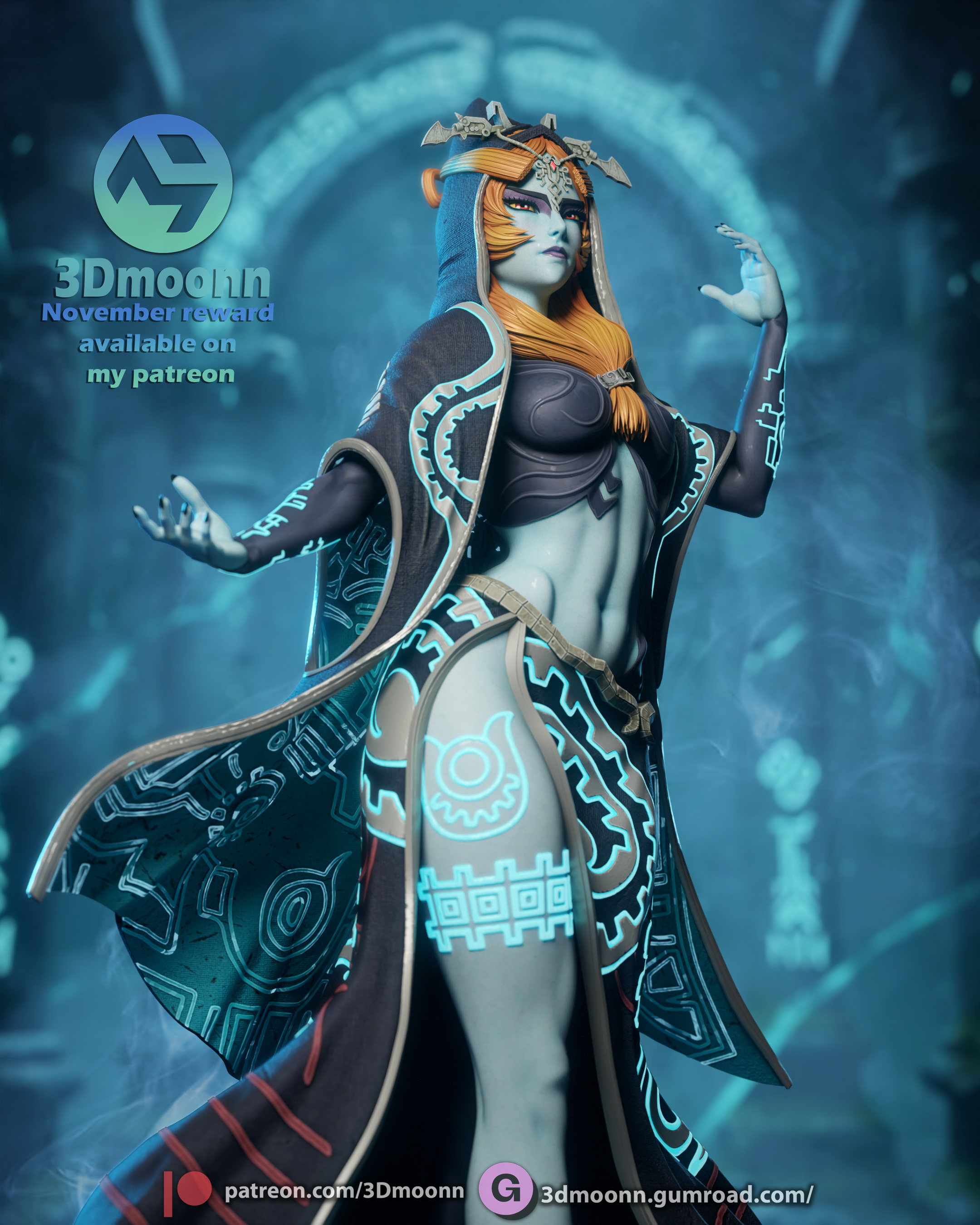 The Twilight Queen | Maximum Detailed 12K 3D printed figure