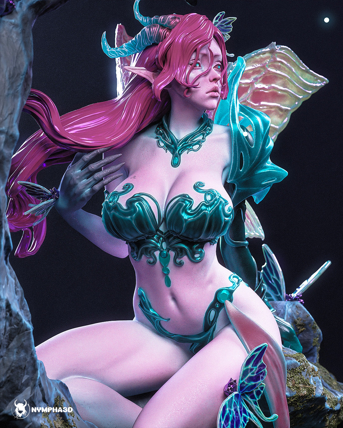 Moth Guardian Statue