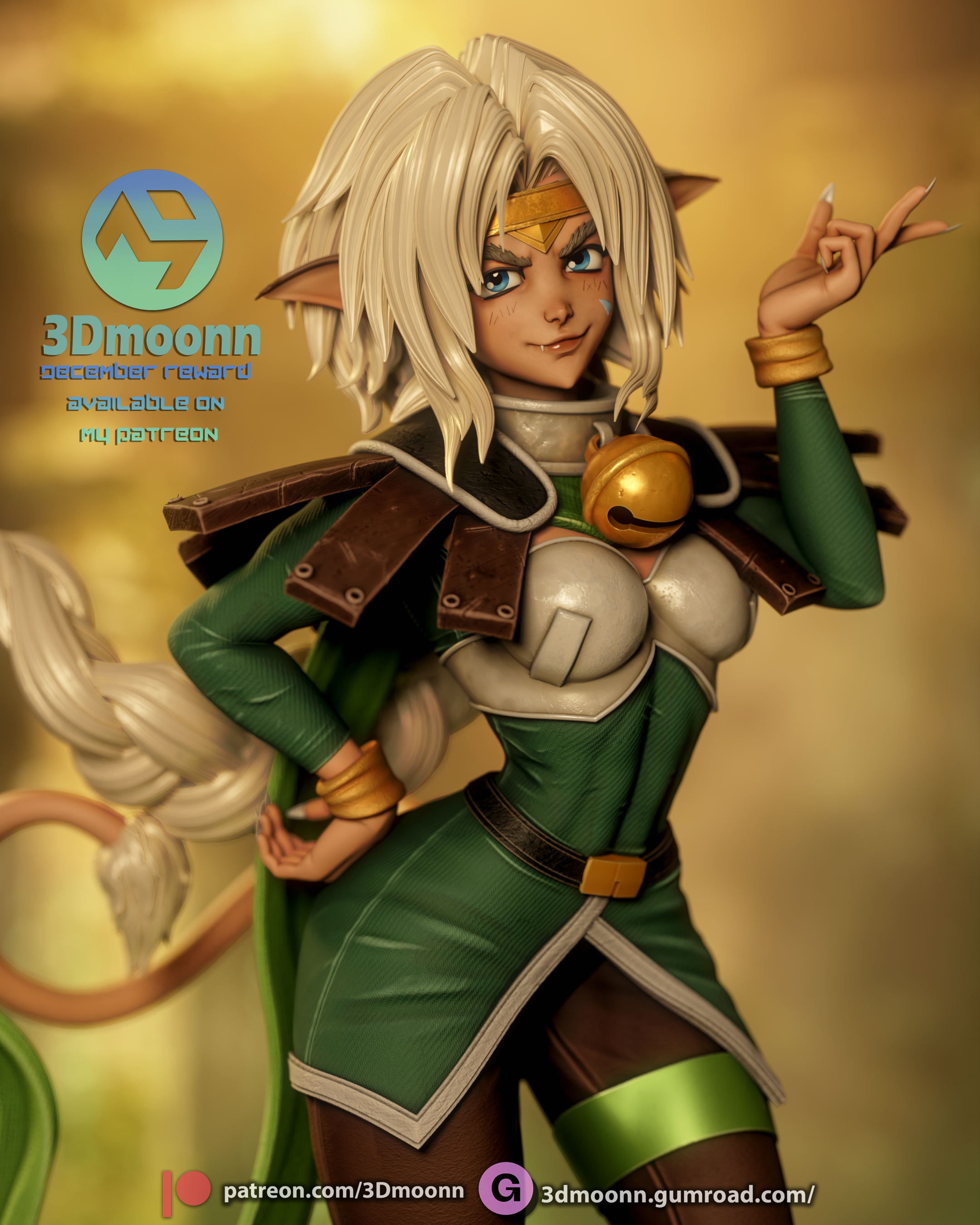 The Wild Heart | Maximum Detailed 12K 3D printed figure