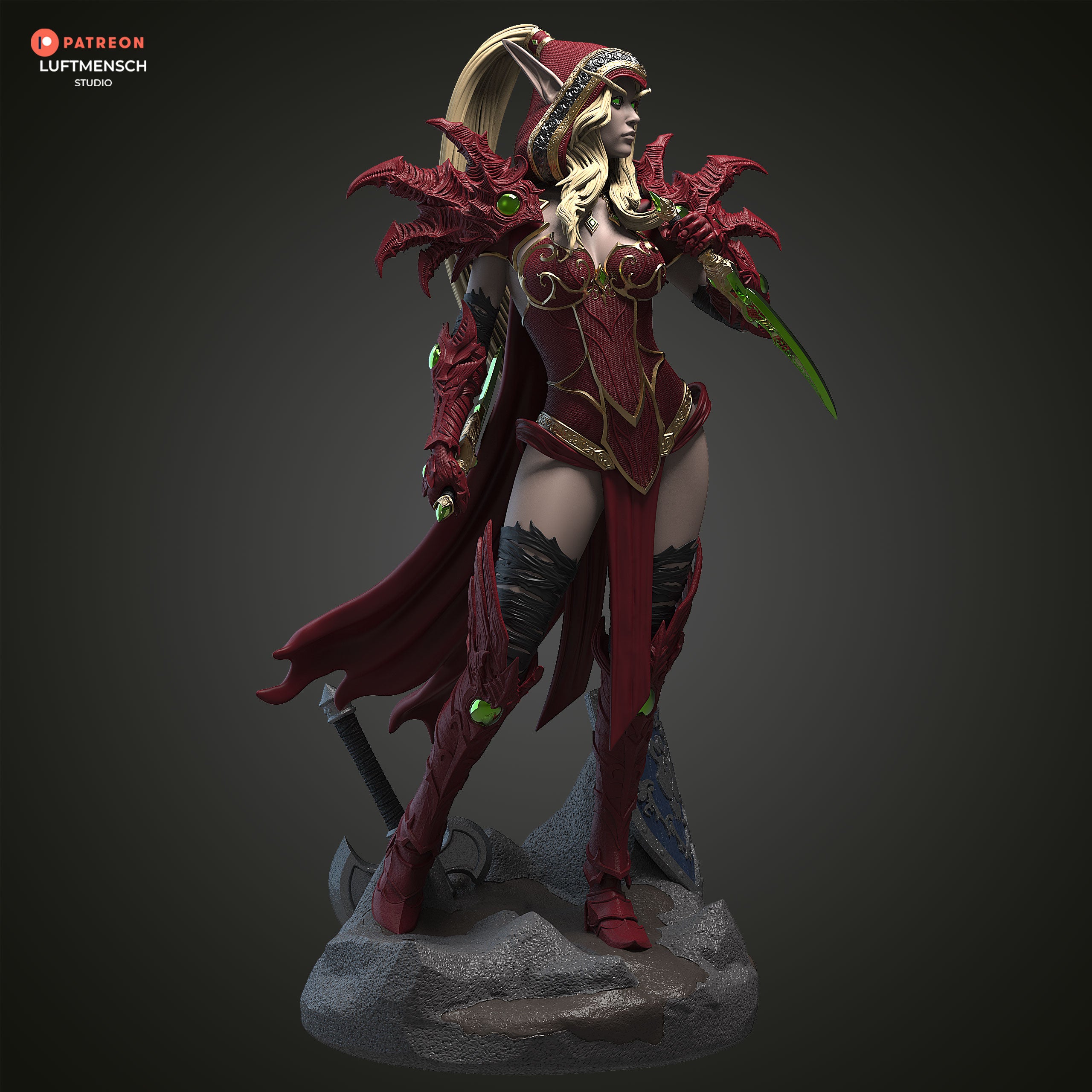 Blood Elf Assassin | Maximum Detailed 12K 3D printed figure