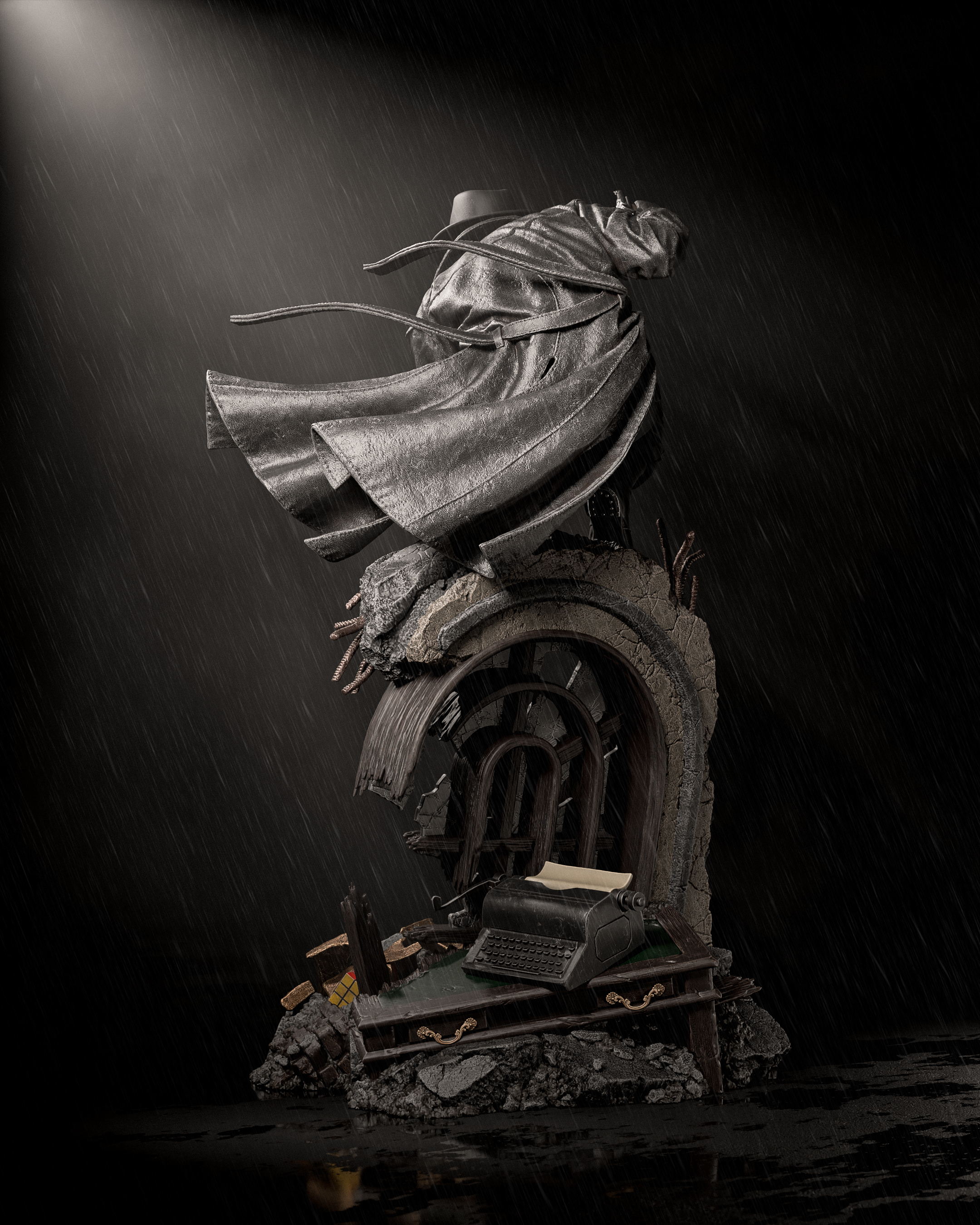 The Masked Vigilante Statue