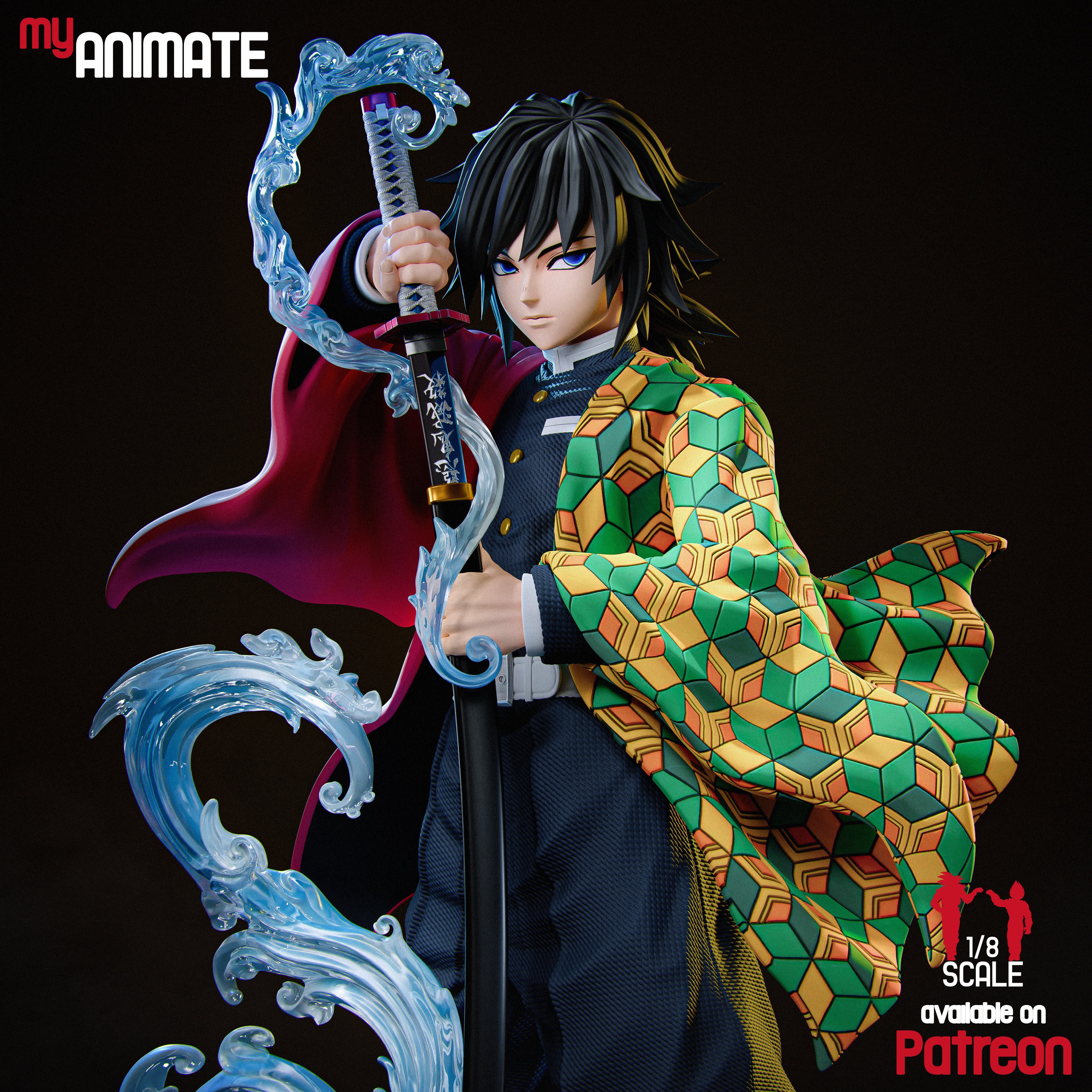 The Water Pillar | Maximum Detailed 12K 3D Printed Figure