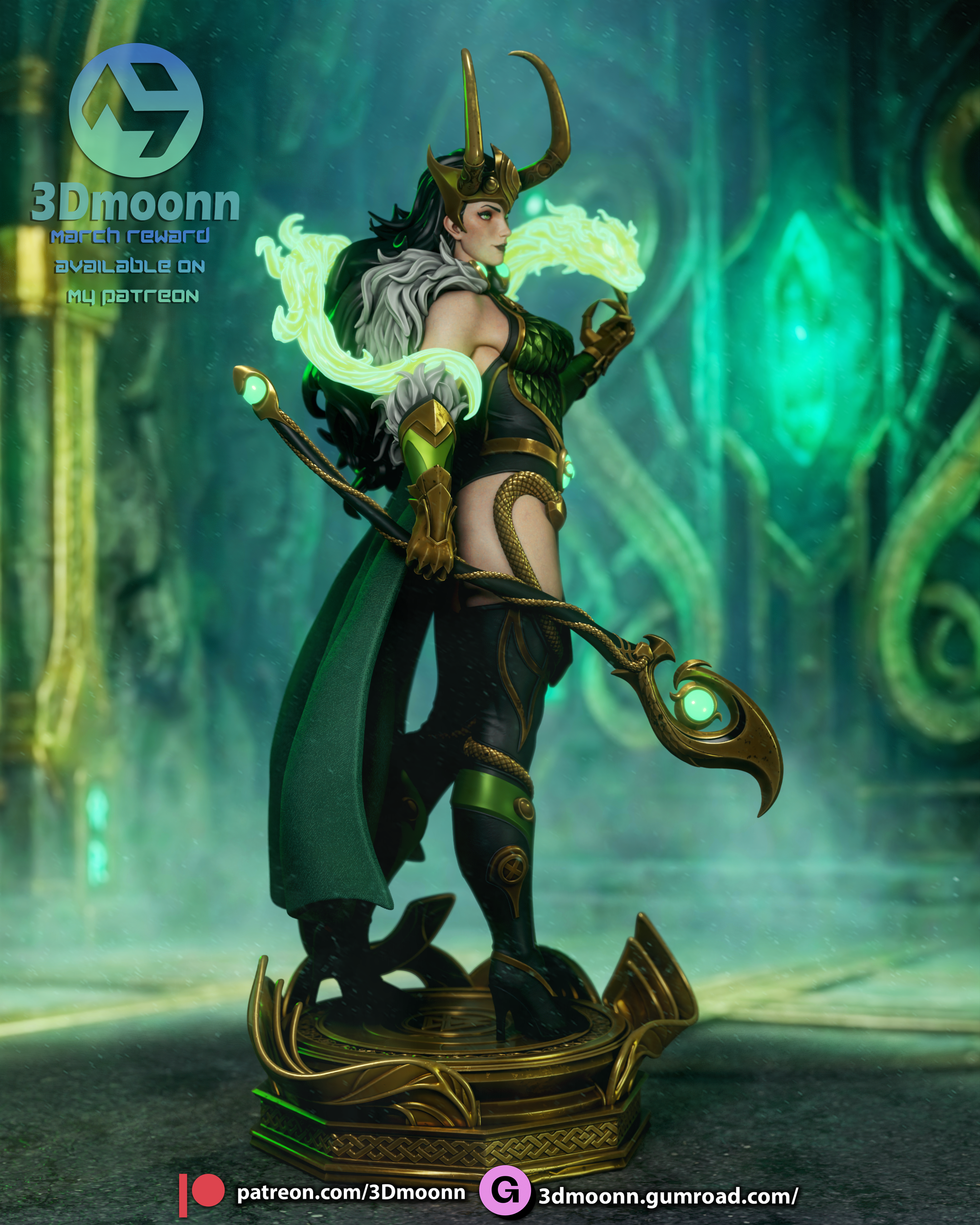 Trickster Serpent Statue