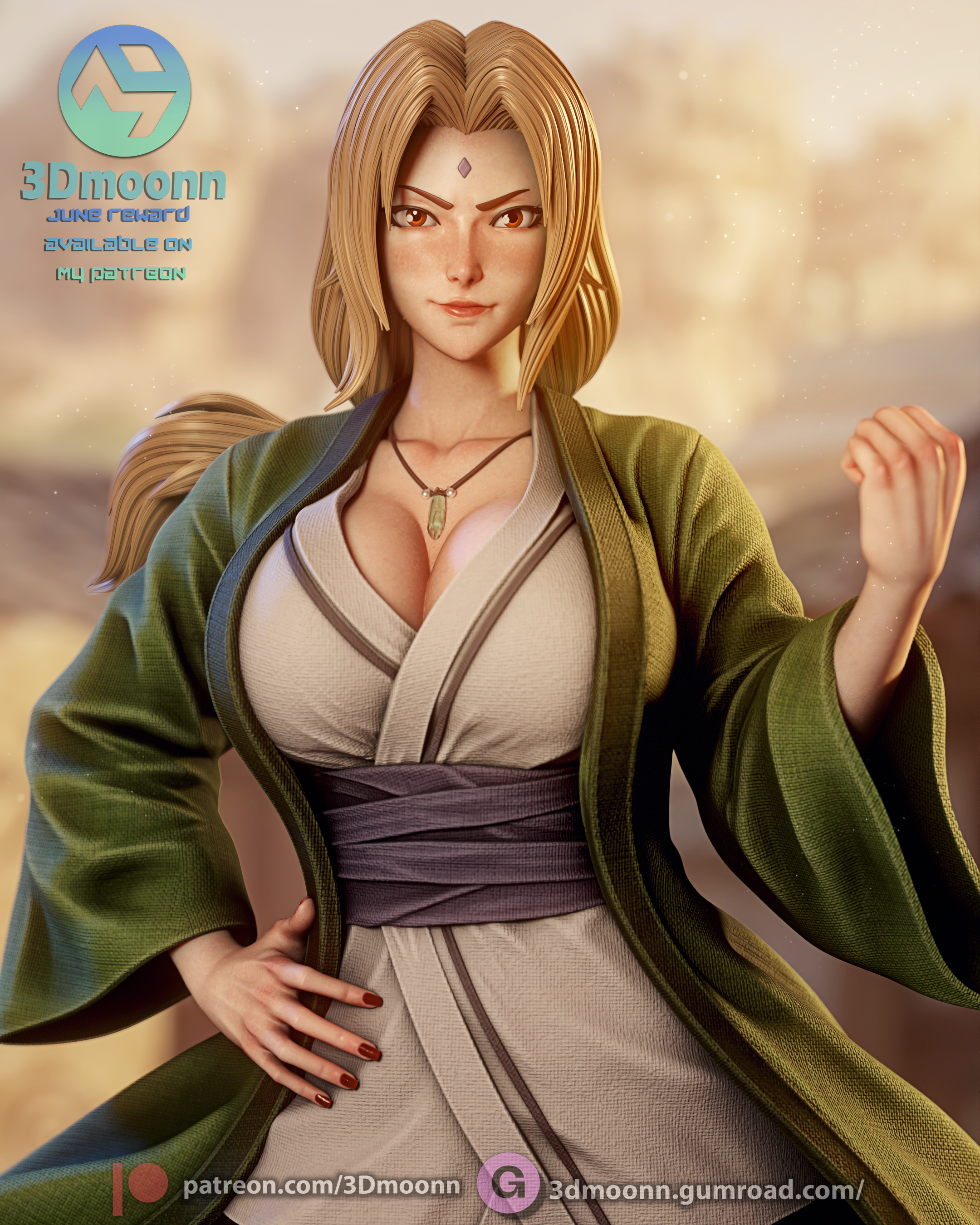 The Fifth Hokage Statue