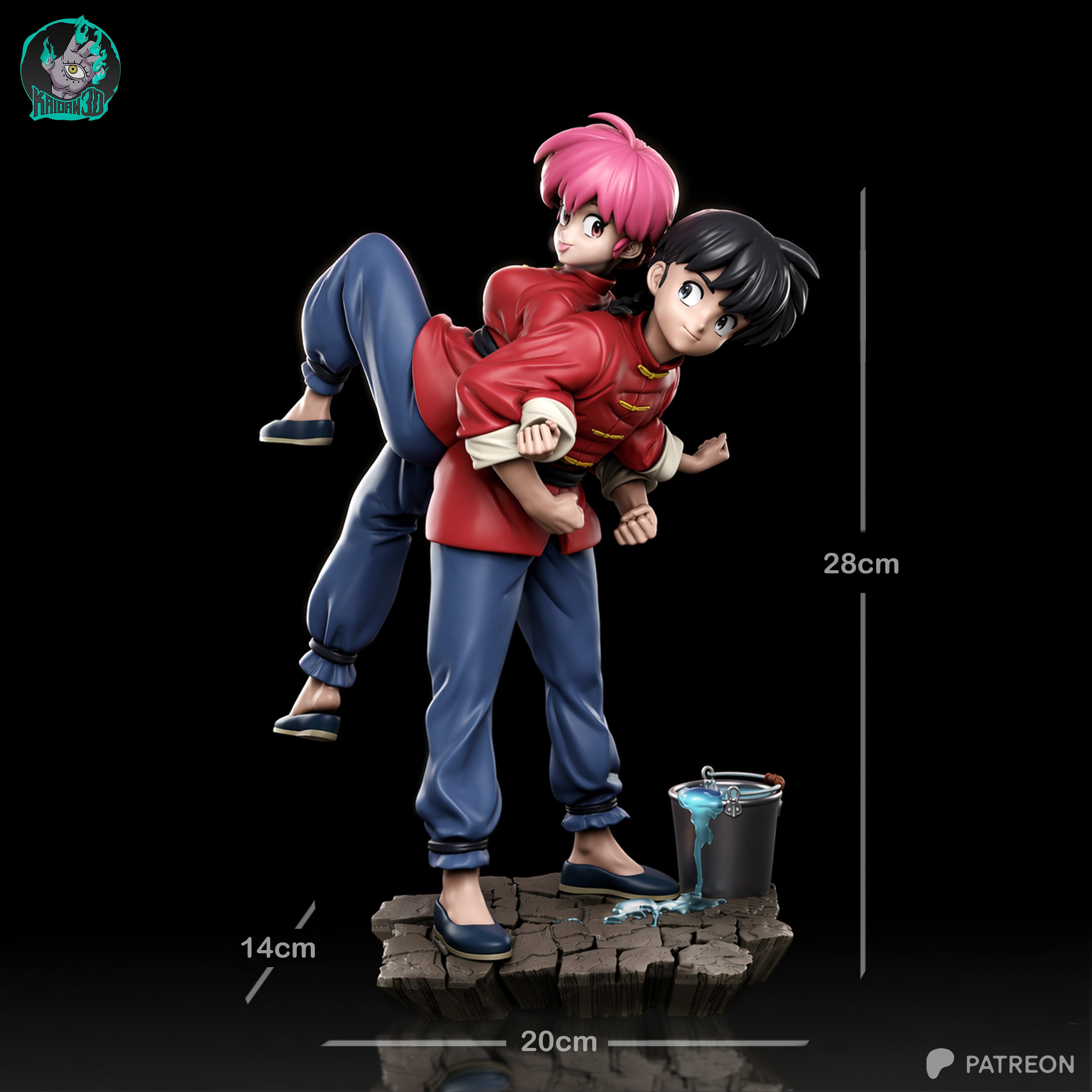 Ranma Saotome Duo Statue