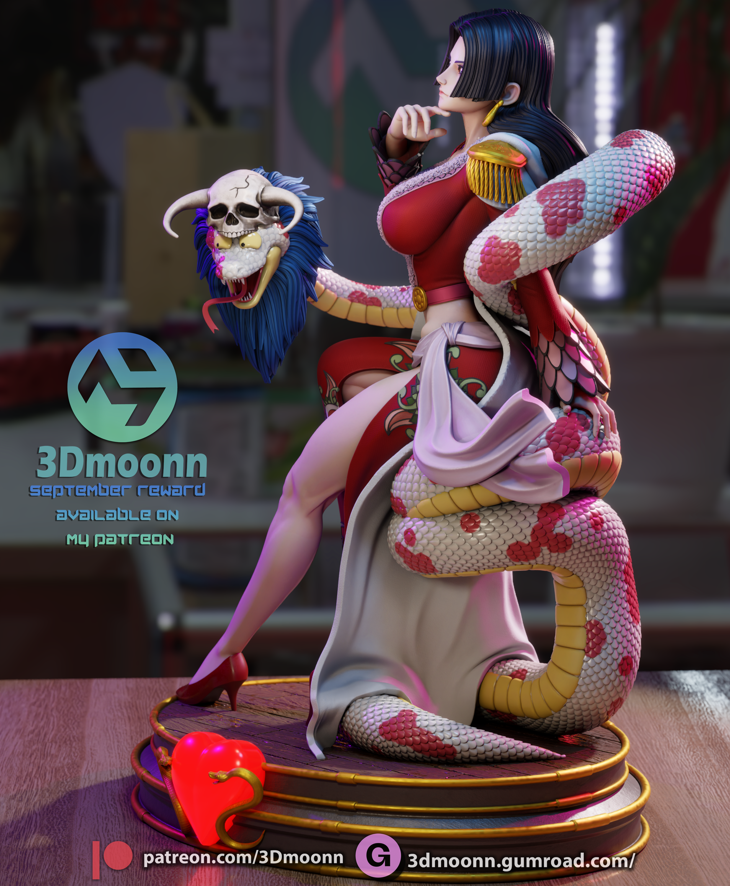 The Snake Princess | Maximum Detailed 12K 3D printed figure