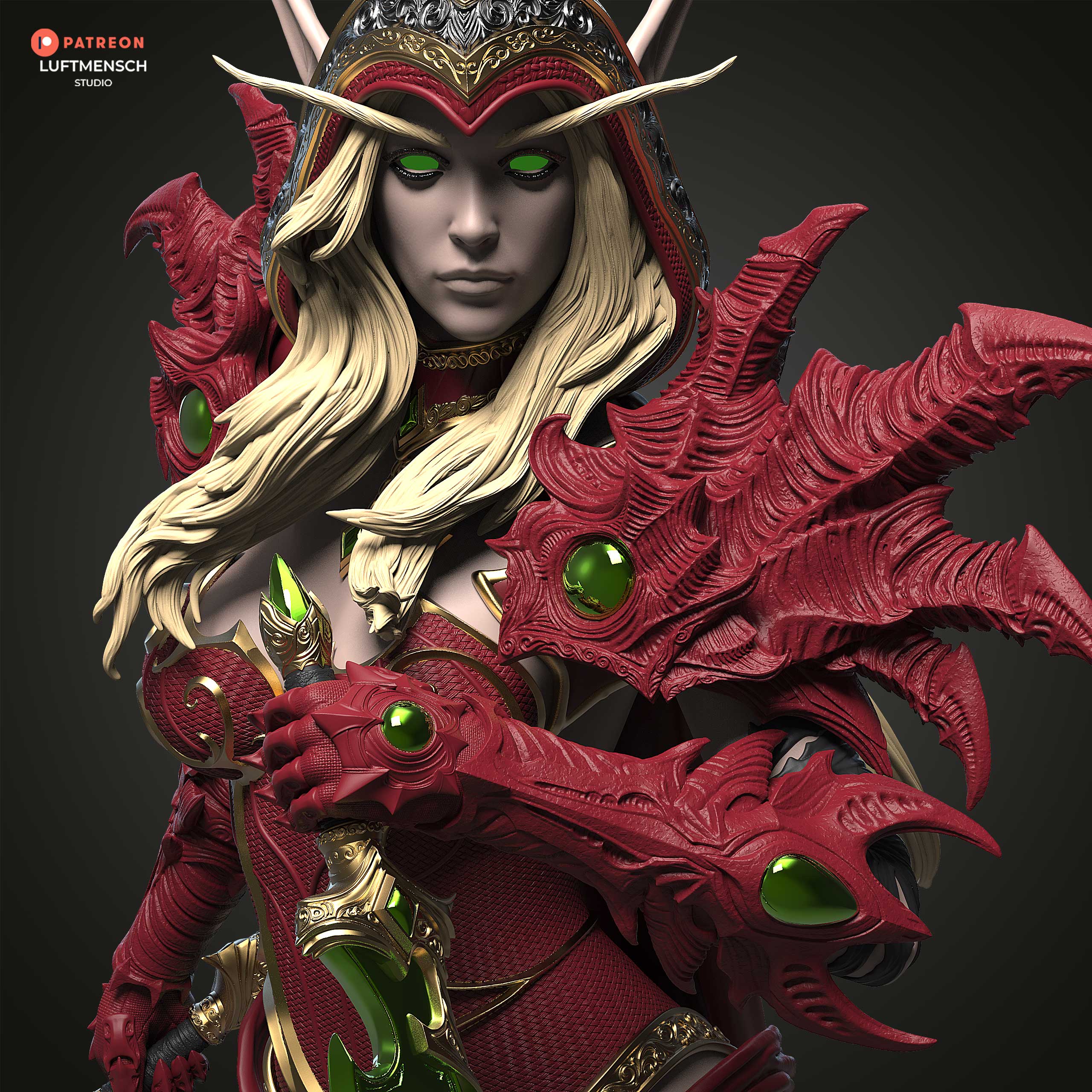 Blood Elf Assassin | Maximum Detailed 12K 3D printed figure