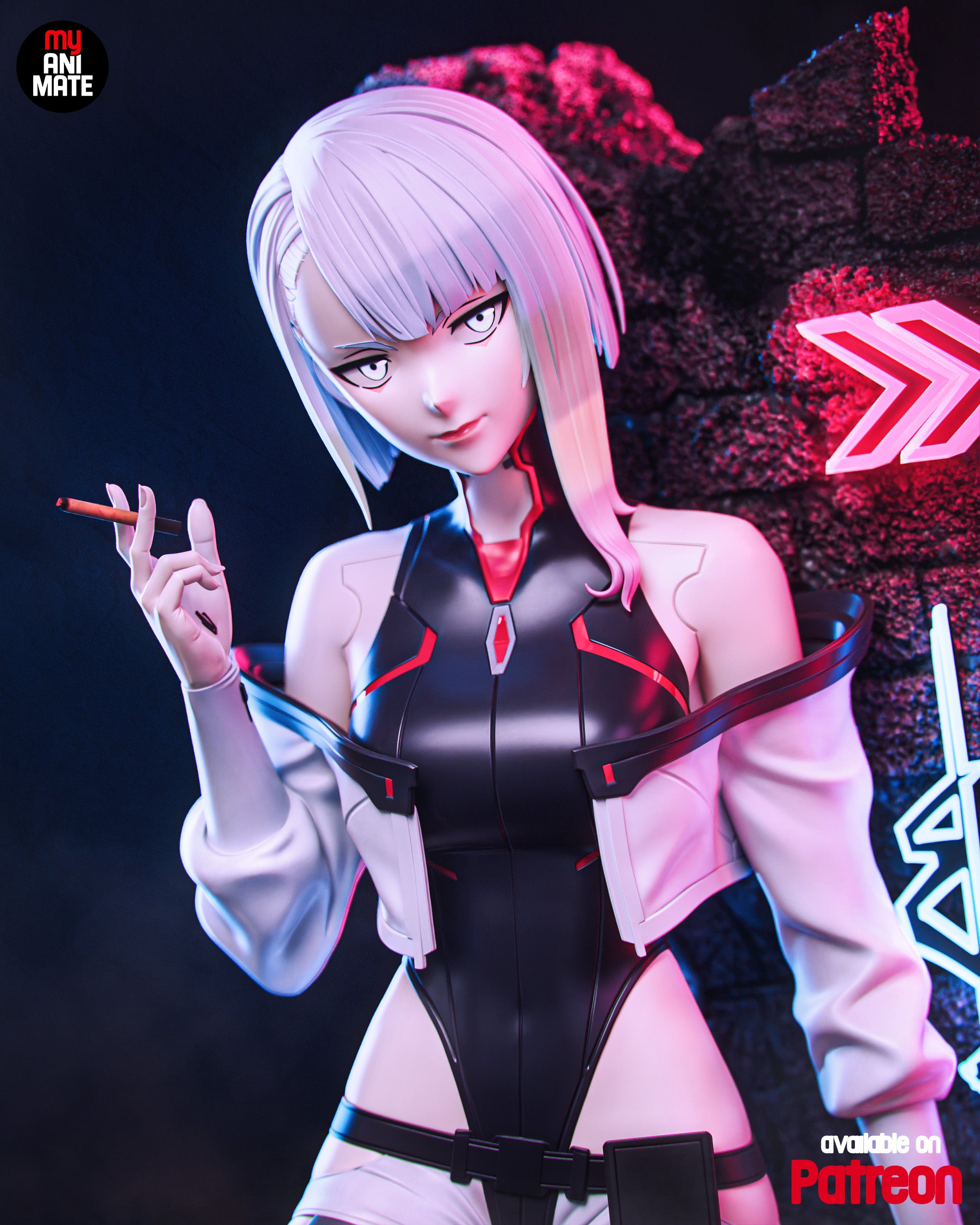 Moon-Dreaming Netrunner Statue