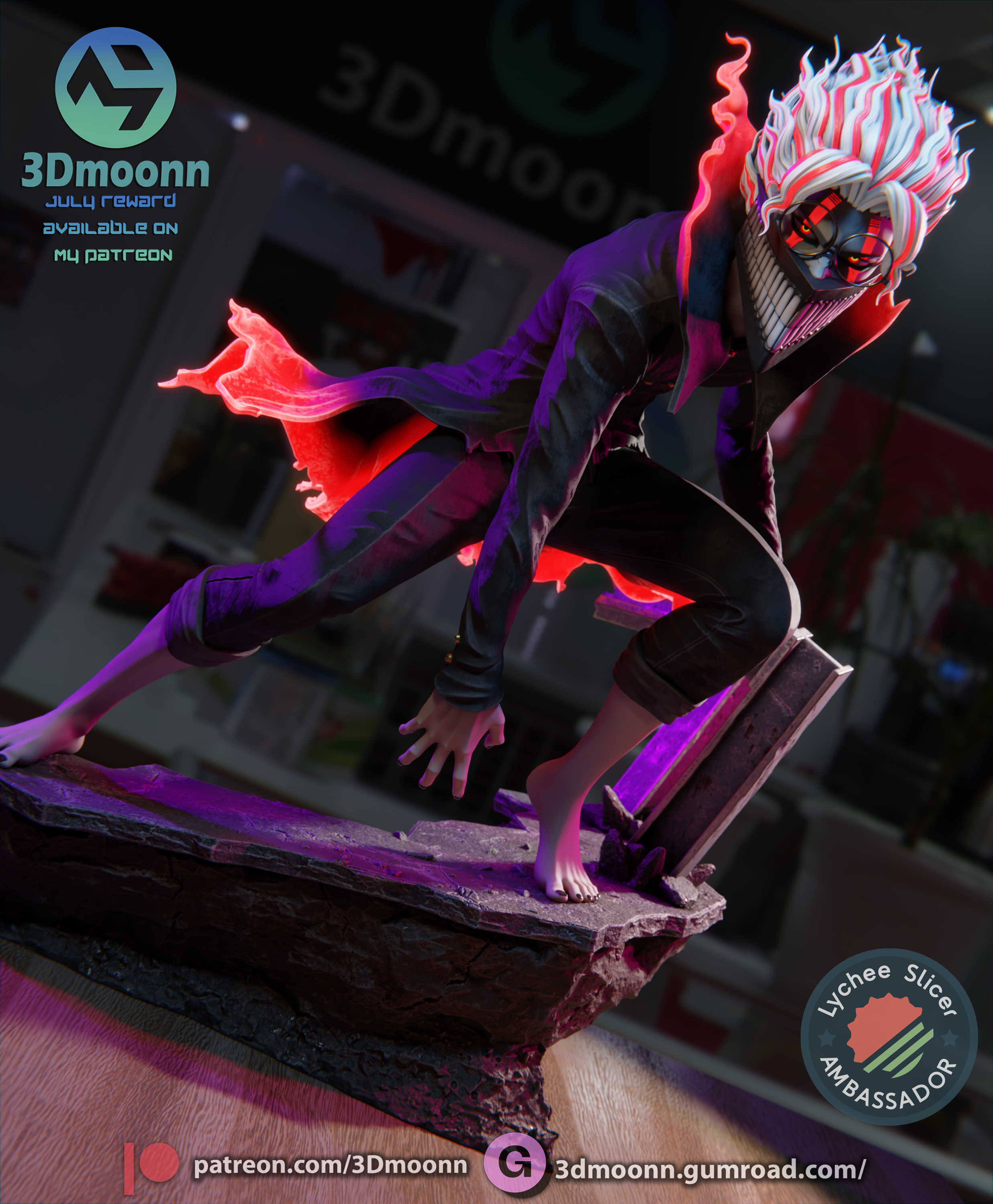 The Cursed Hero | Maximum Detailed 12K 3D printed figure