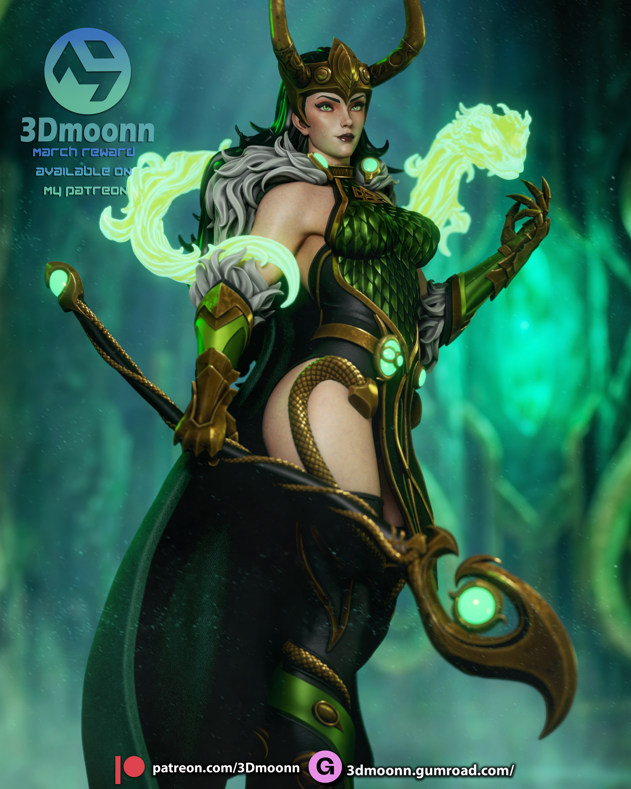 Trickster Serpent Statue