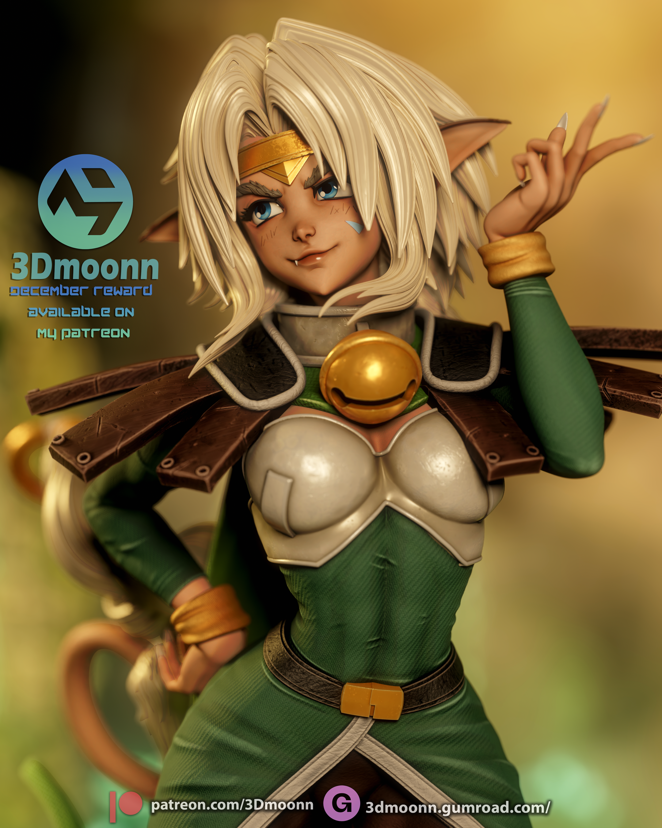 The Wild Heart | Maximum Detailed 12K 3D printed figure