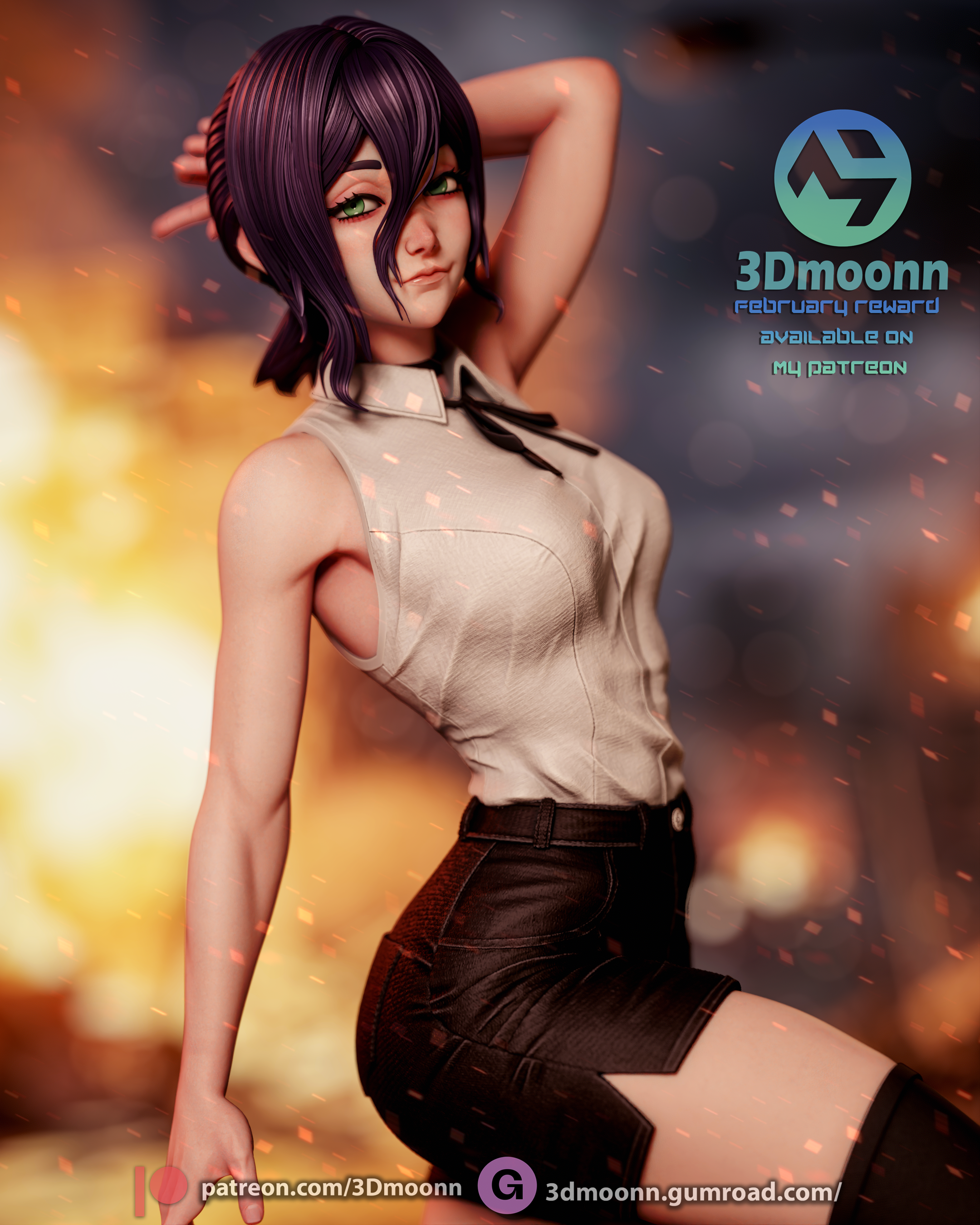 The Bomb Girl | Maximum Detailed 12K 3D printed figure