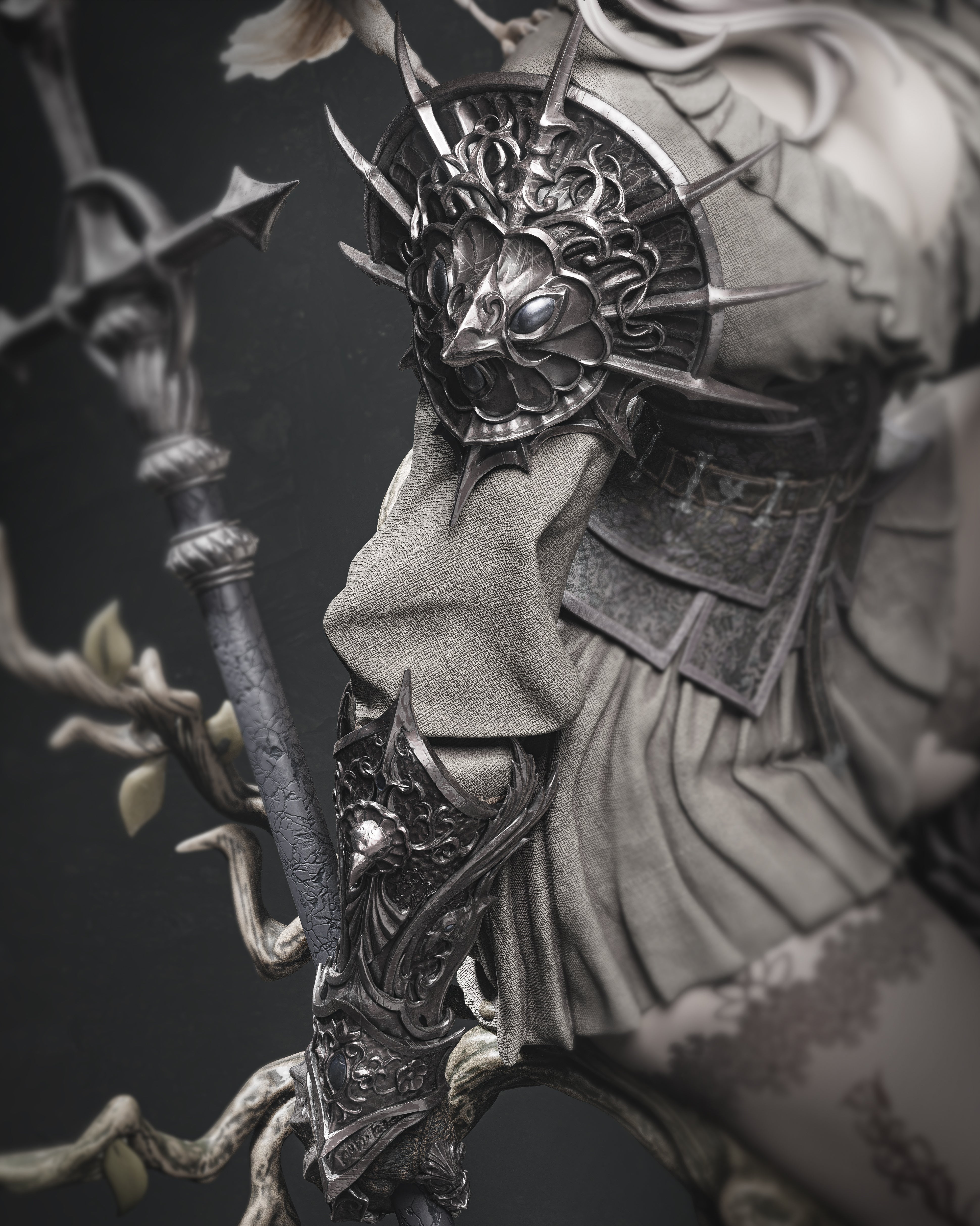 The Crow Queen | Maximum Detailed 12K 3D printed figure