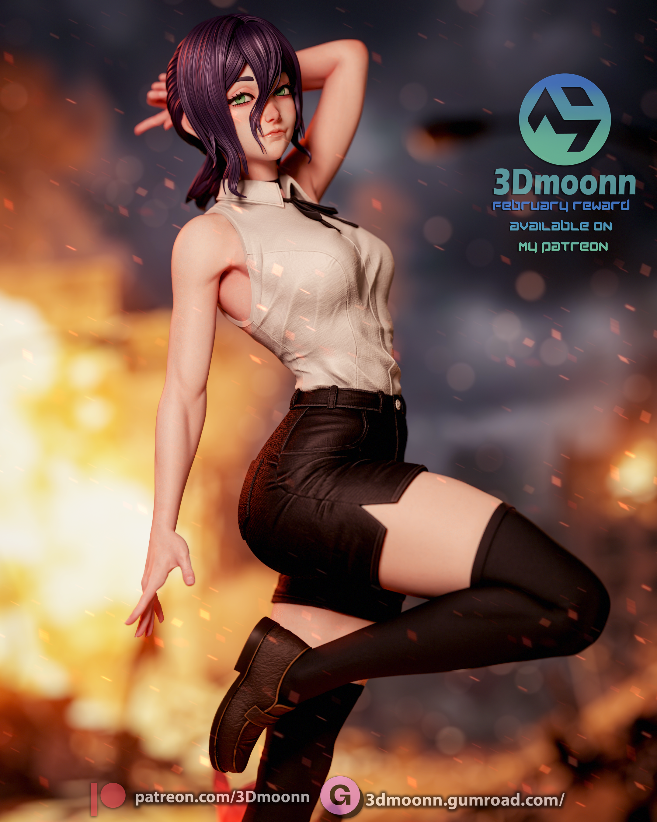 The Bomb Girl | Maximum Detailed 12K 3D printed figure