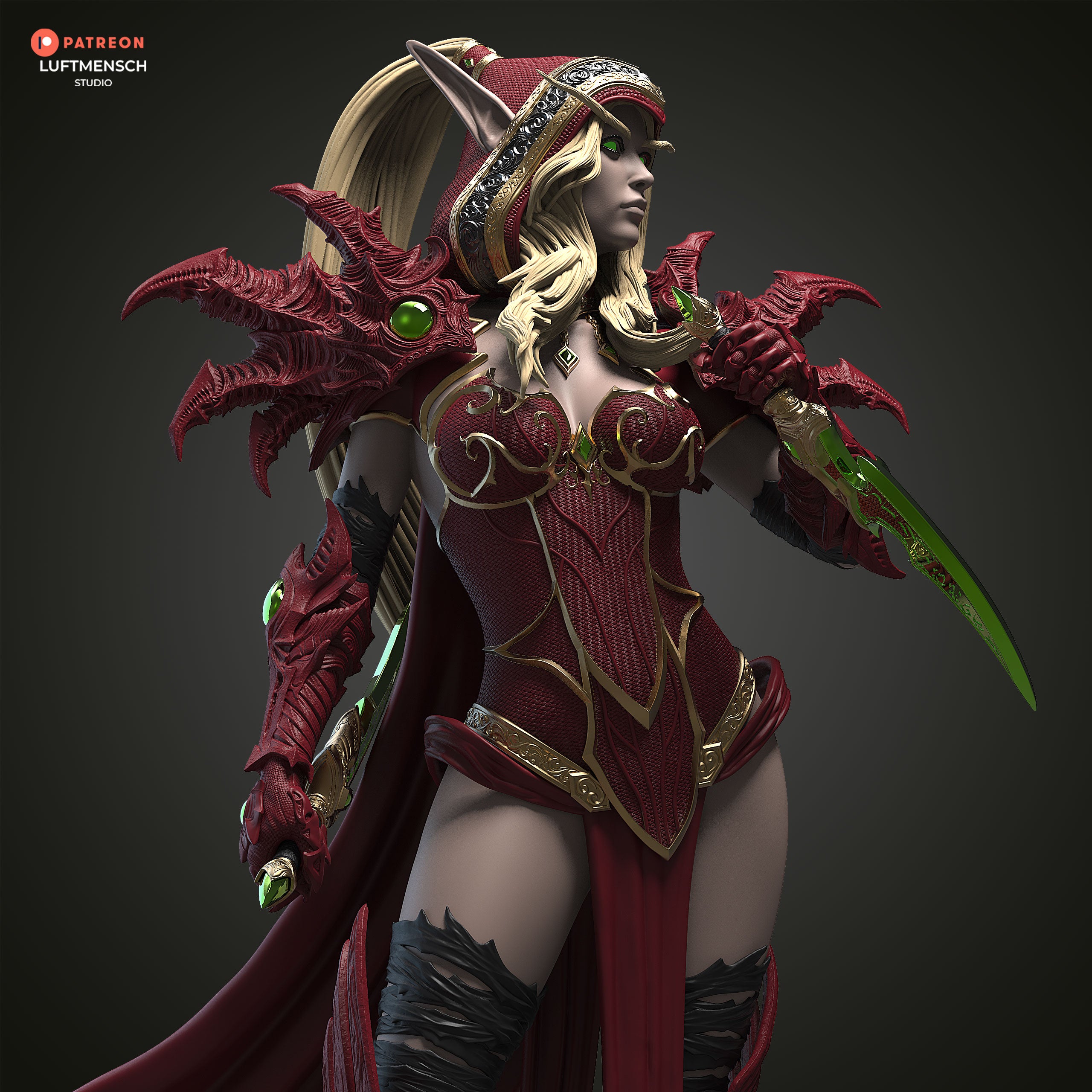 Blood Elf Assassin | Maximum Detailed 12K 3D printed figure