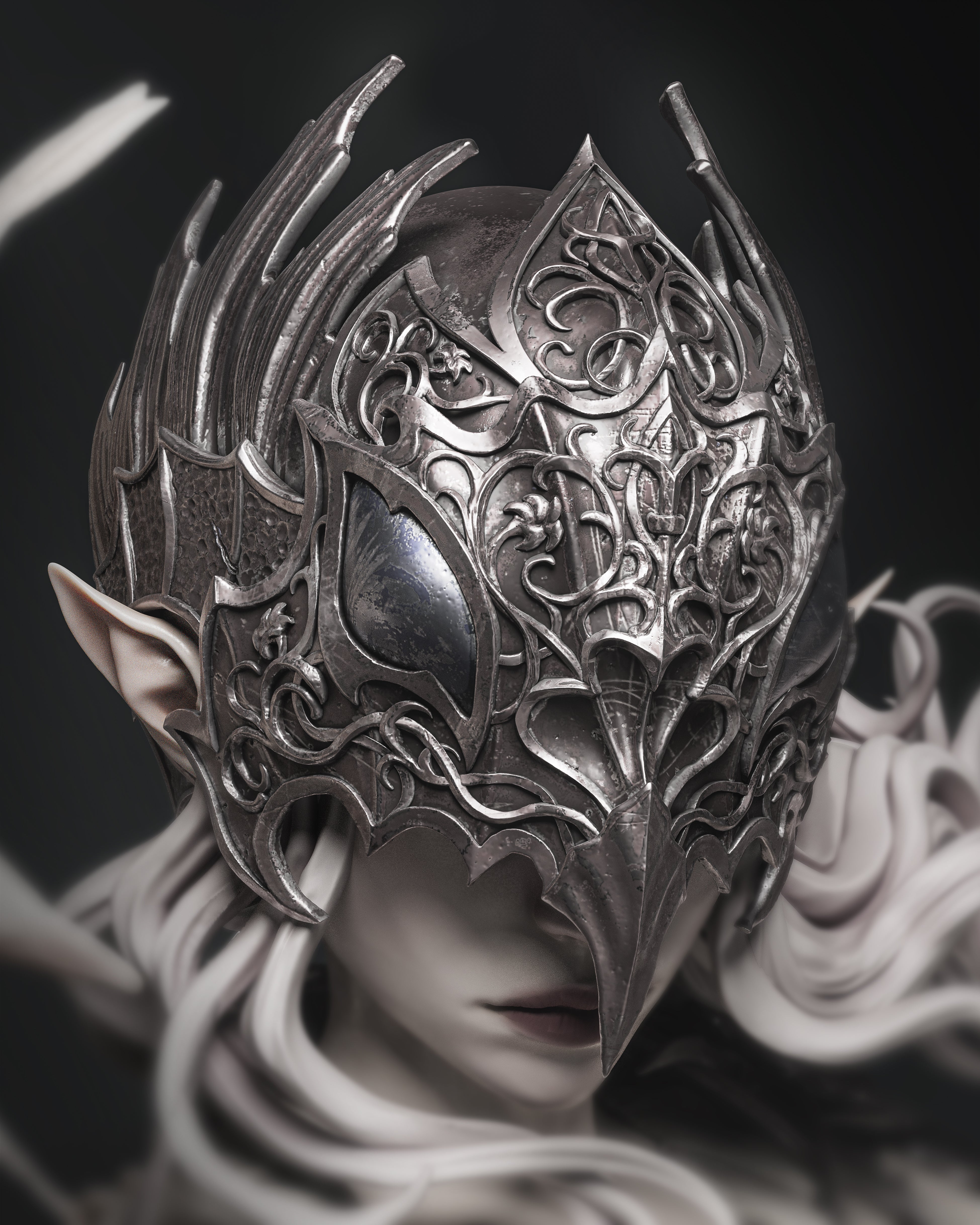 The Crow Queen | Maximum Detailed 12K 3D printed figure