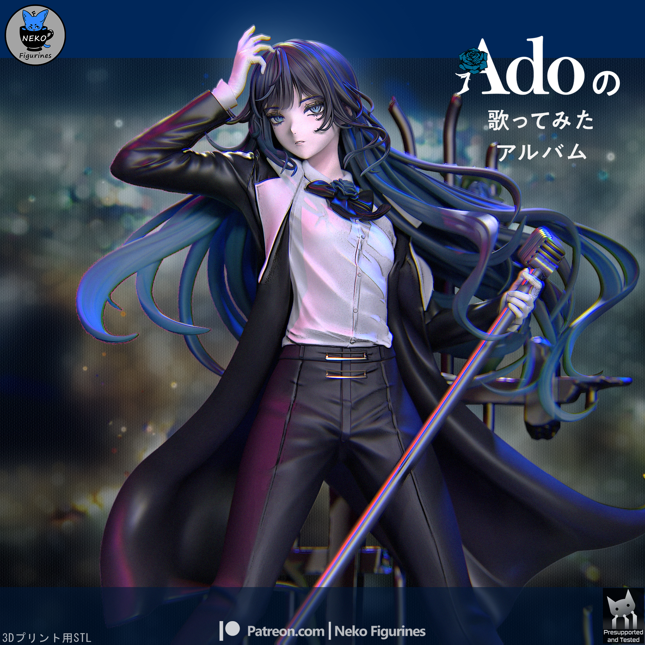 Utaite Ado | Maximum Detailed 12K 3D printed figure