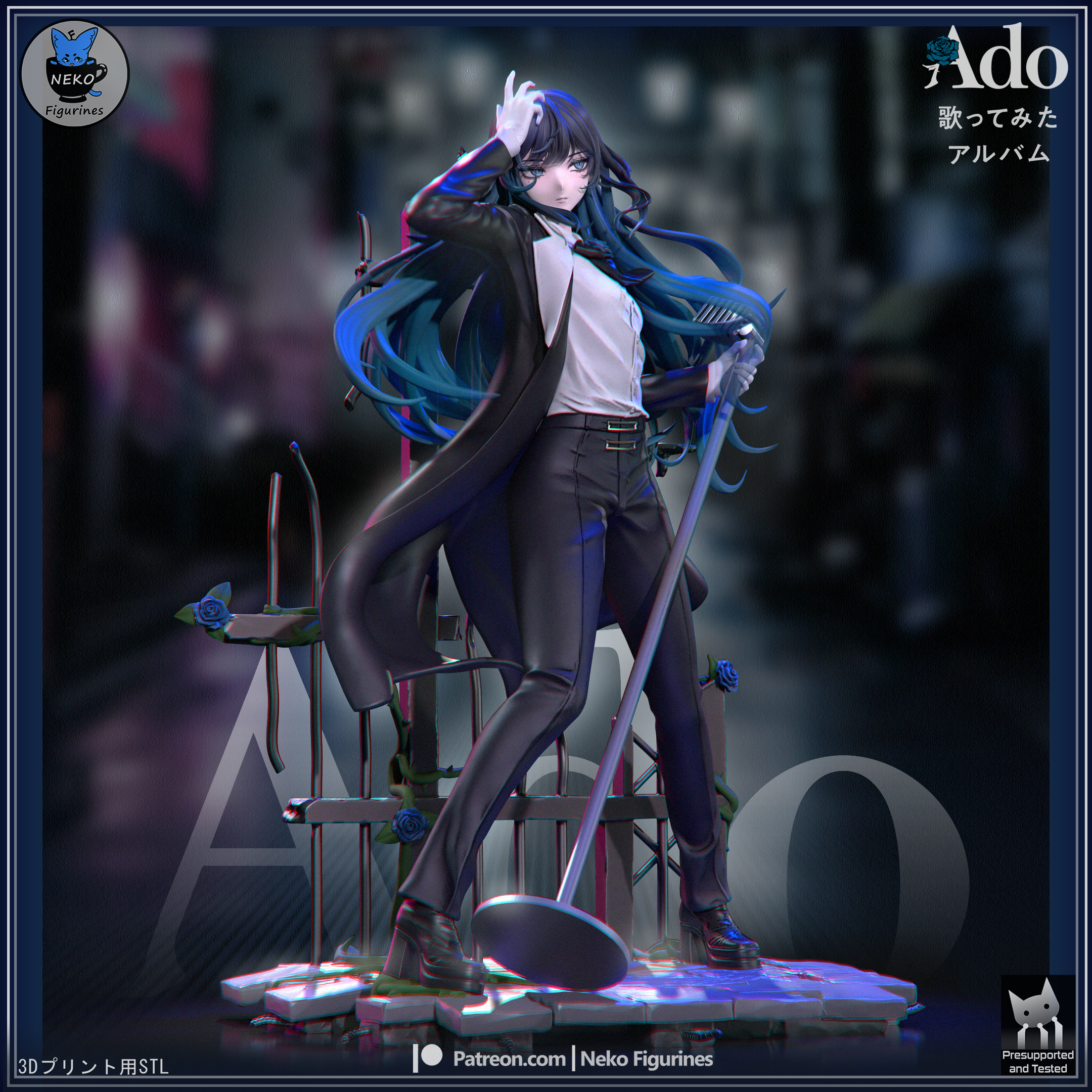 Utaite Ado | Maximum Detailed 12K 3D printed figure