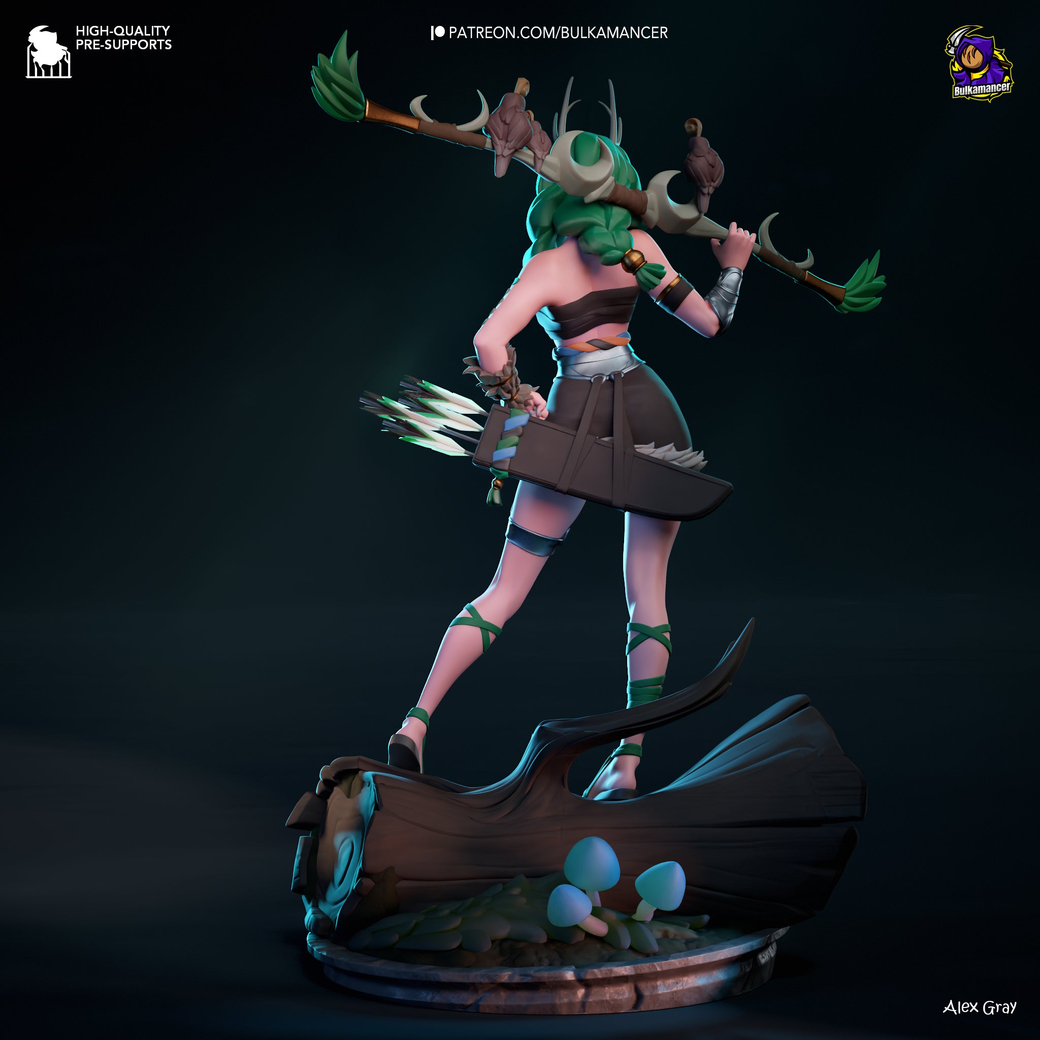 Goddess of the Hunt | Maximum Detailed 12K 3D printed figure