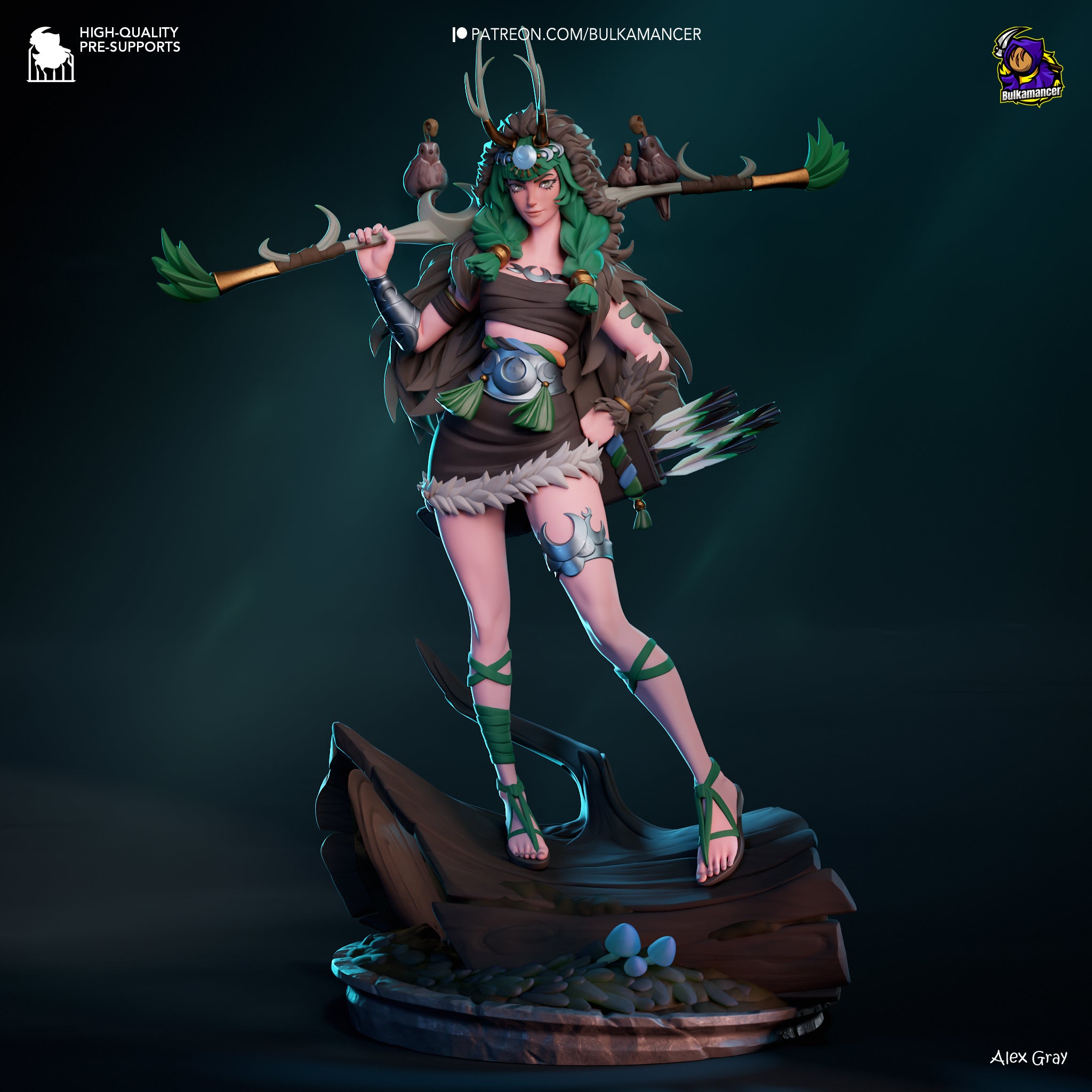 Goddess of the Hunt | Maximum Detailed 12K 3D printed figure