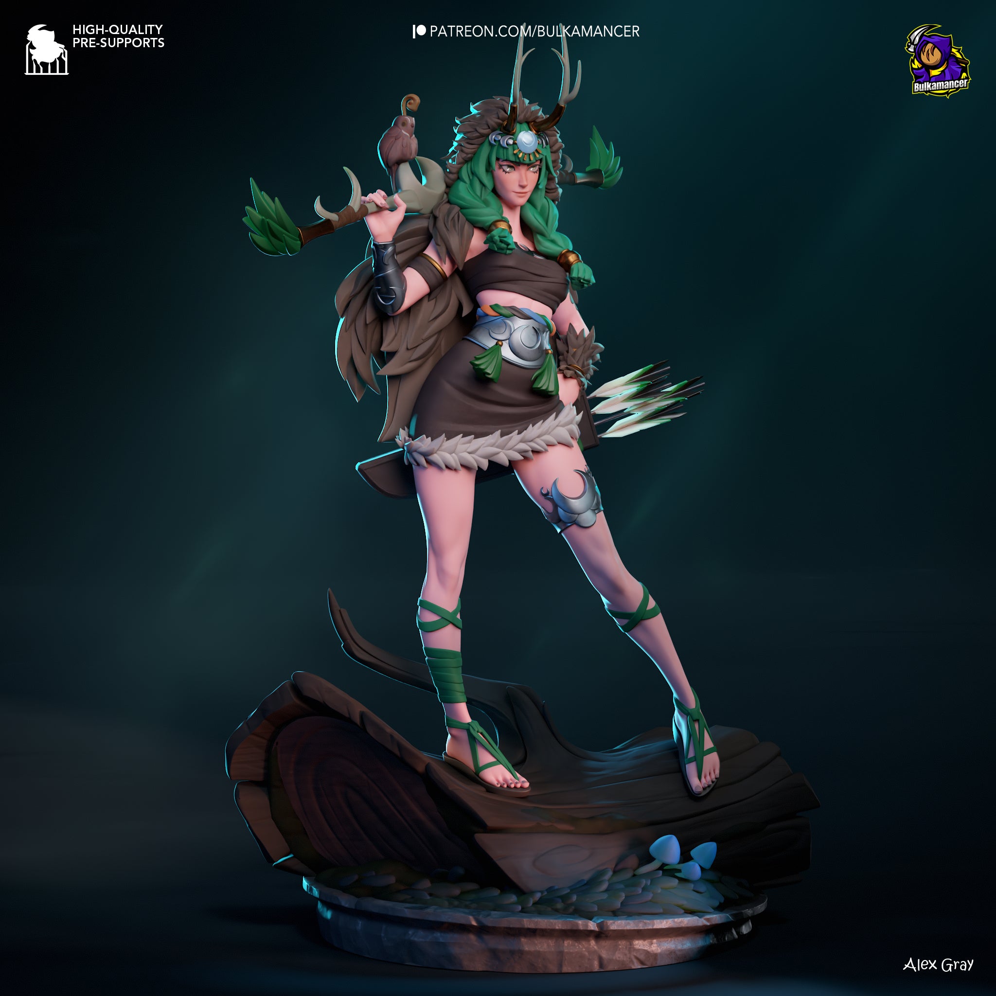 Goddess of the Hunt | Maximum Detailed 12K 3D printed figure