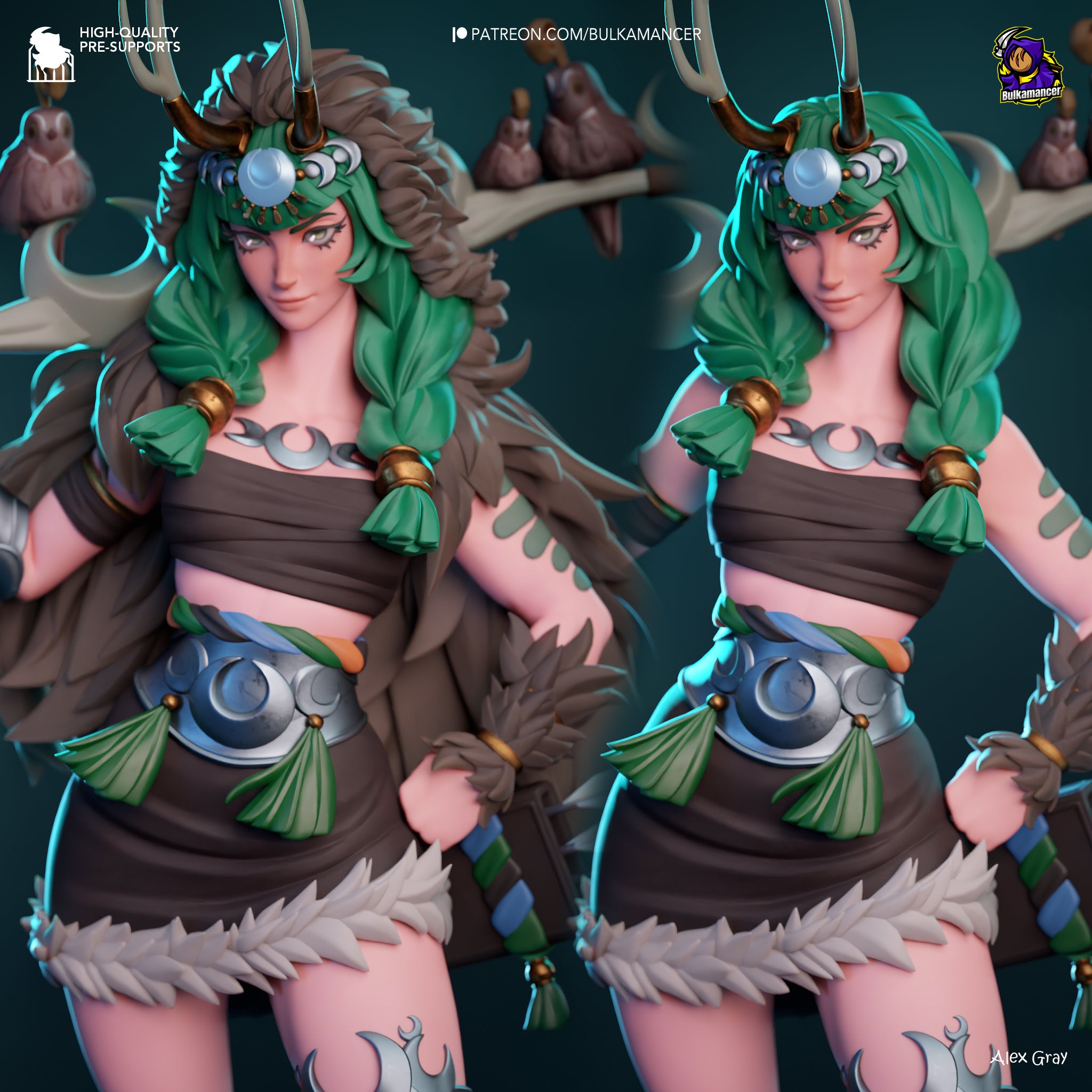 Goddess of the Hunt | Maximum Detailed 12K 3D printed figure