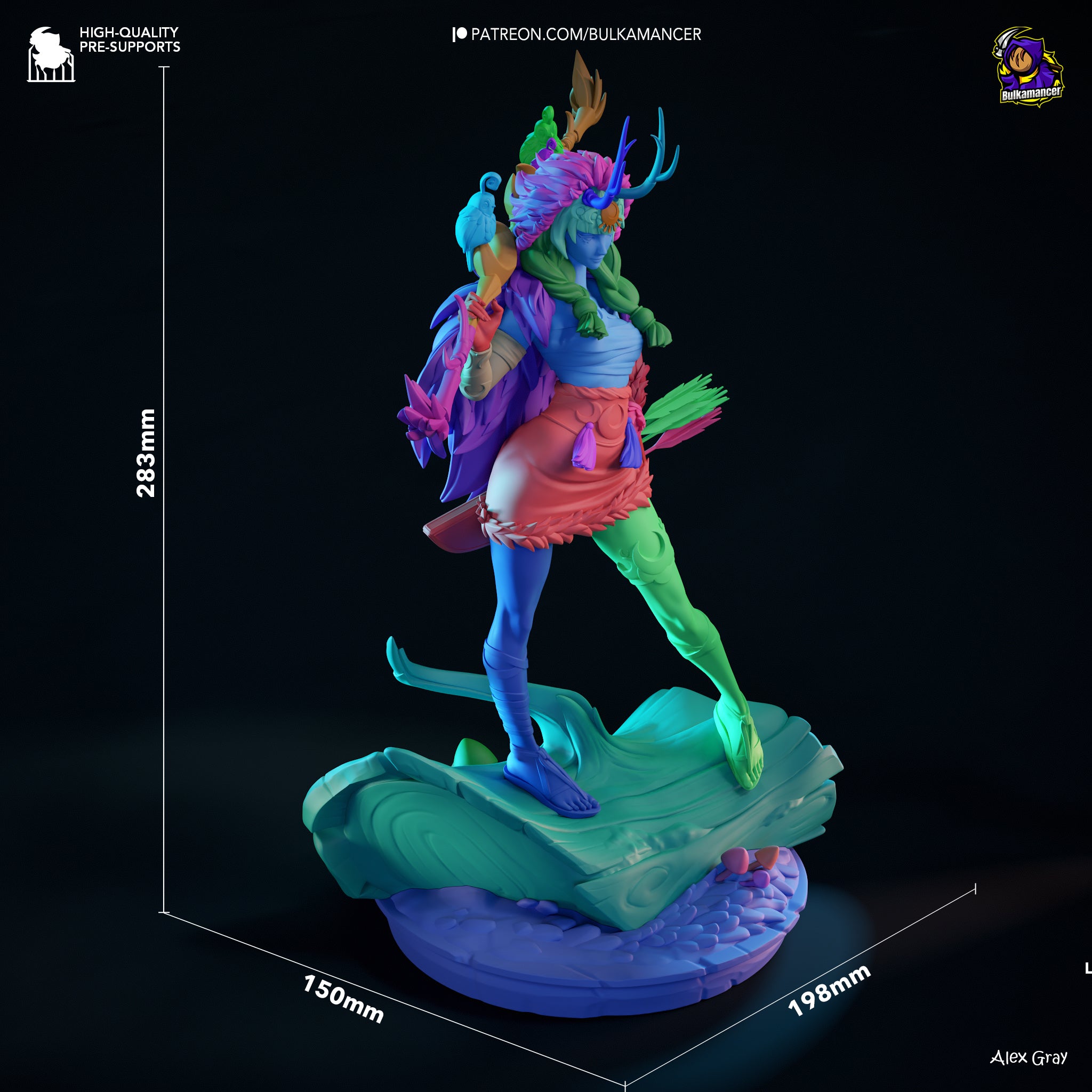 Goddess of the Hunt | Maximum Detailed 12K 3D printed figure