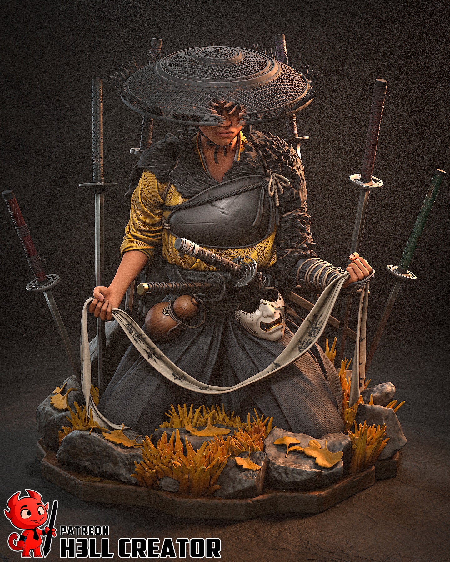 The Silent Ronin | Maximum Detailed 12K 3D printed figure