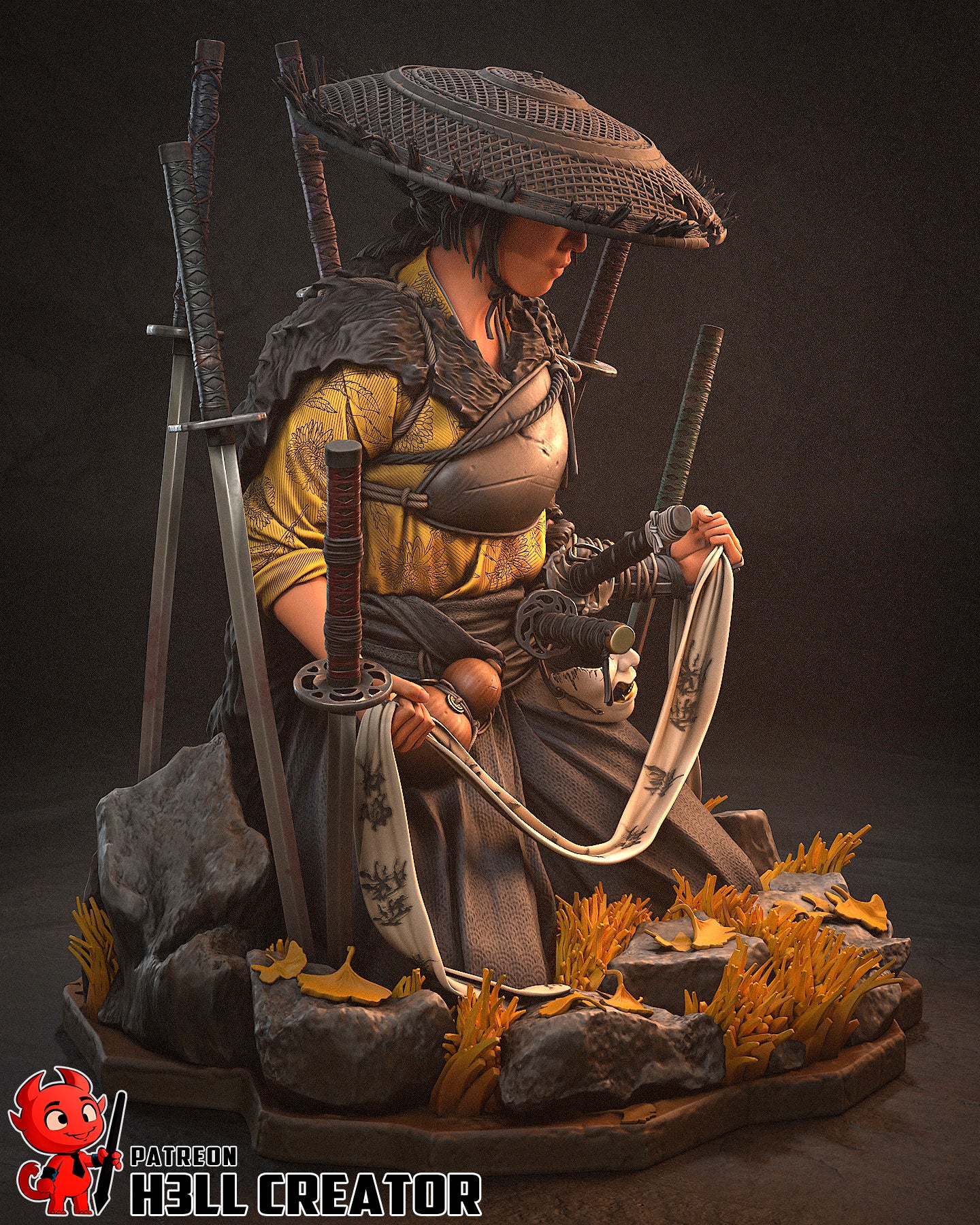 The Silent Ronin | Maximum Detailed 12K 3D printed figure
