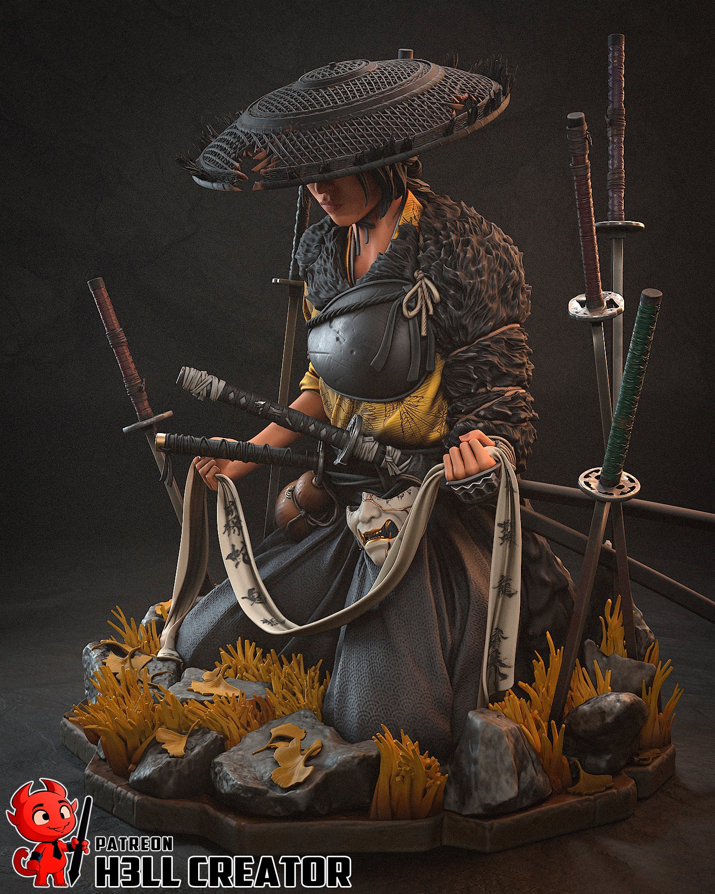 The Silent Ronin | Maximum Detailed 12K 3D printed figure
