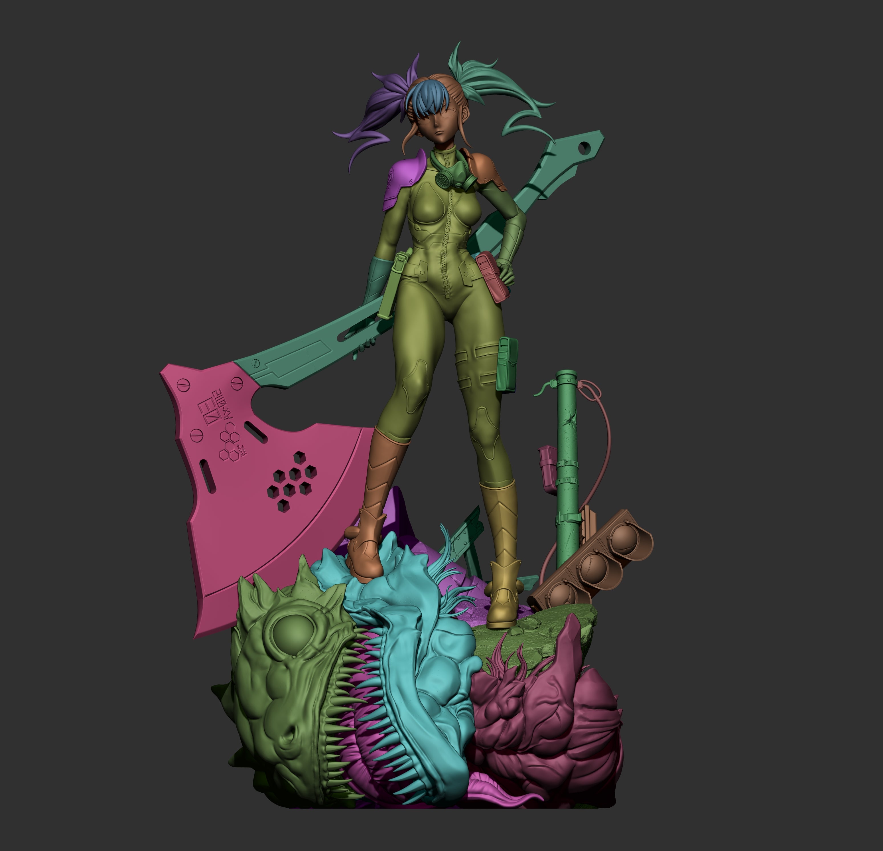 The Kaiju Slayer | Maximum Detailed 12K 3D printed figure