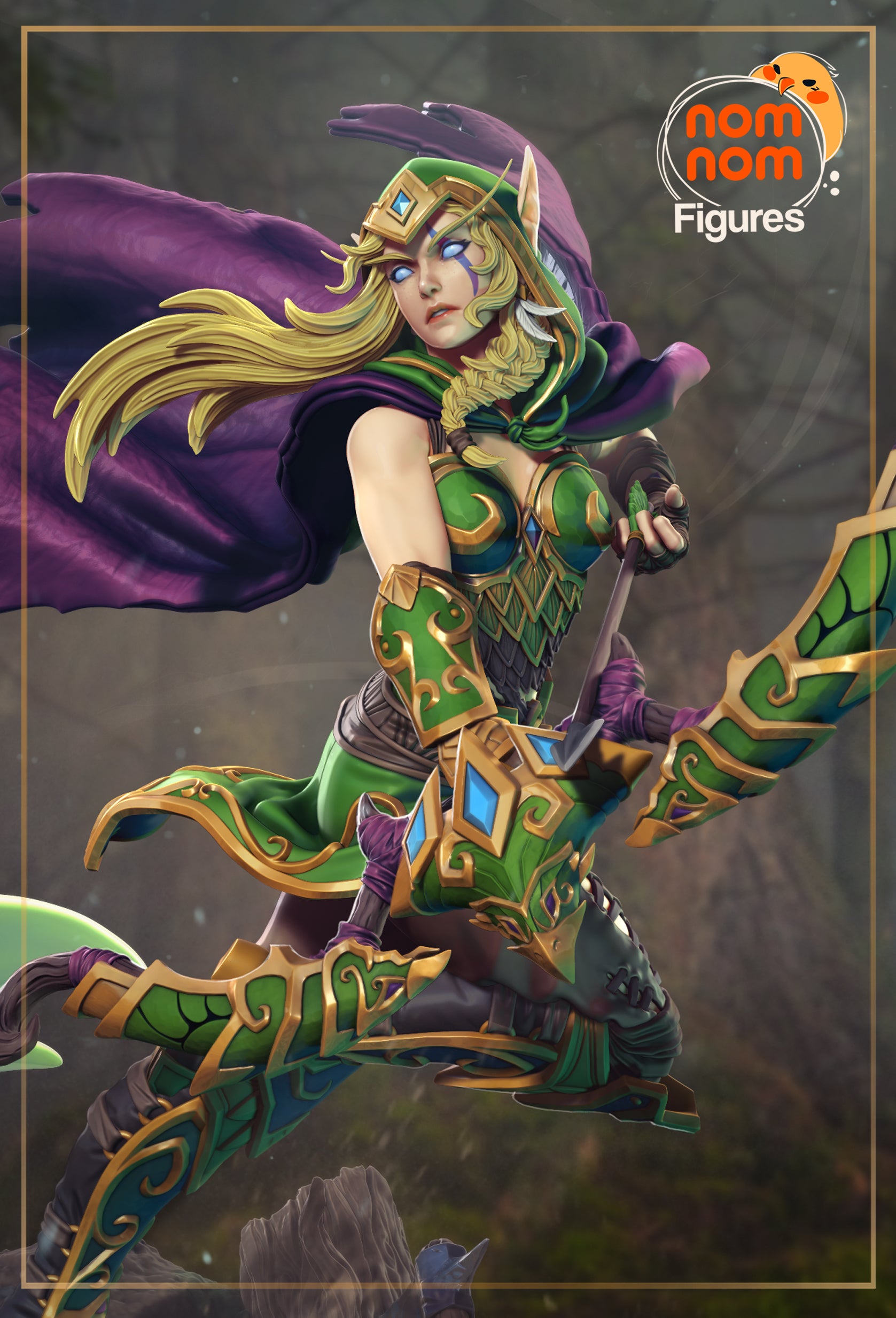 High Elf Archer | Maximum Detailed 12K 3D printed figure