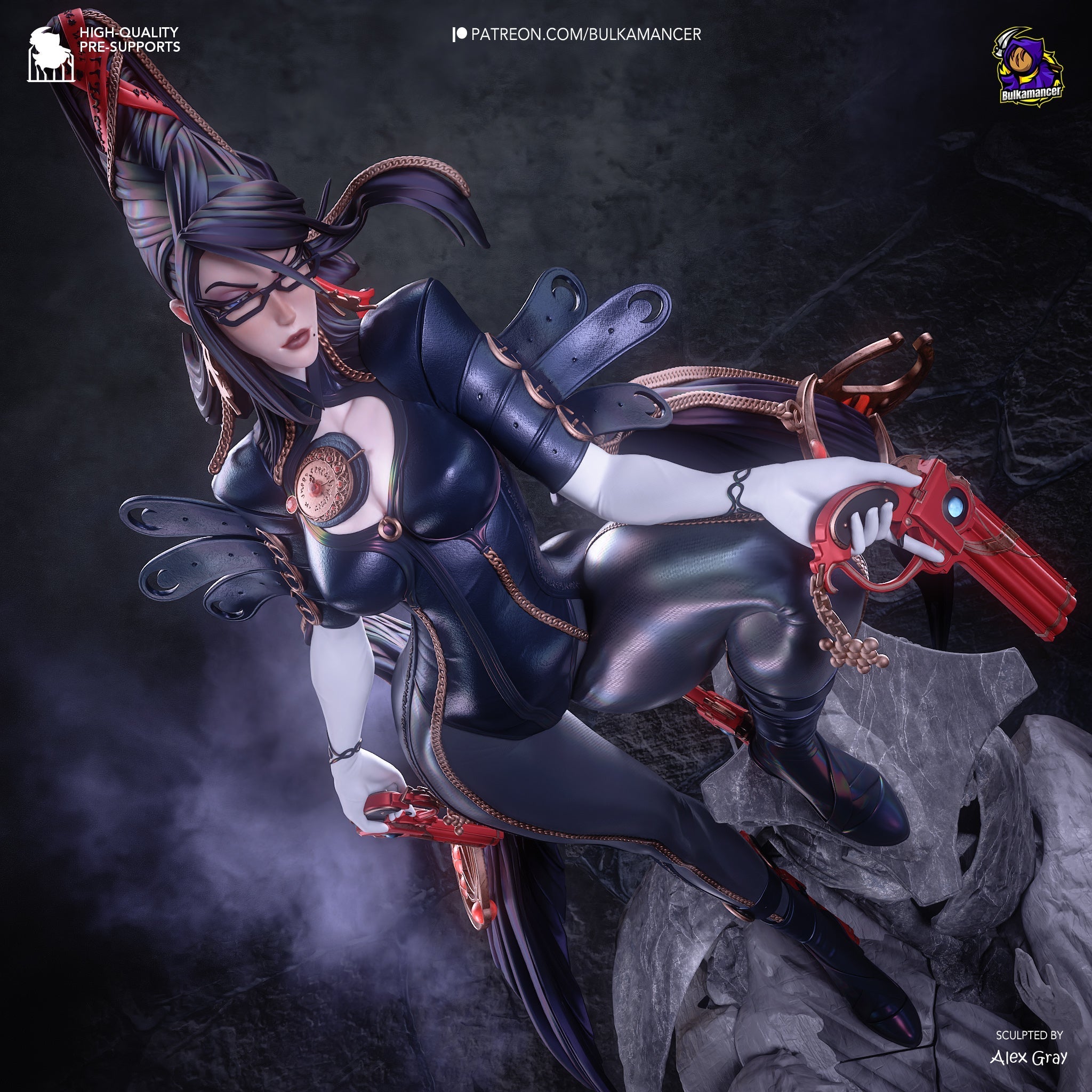 The Gunslinger Witch Statue