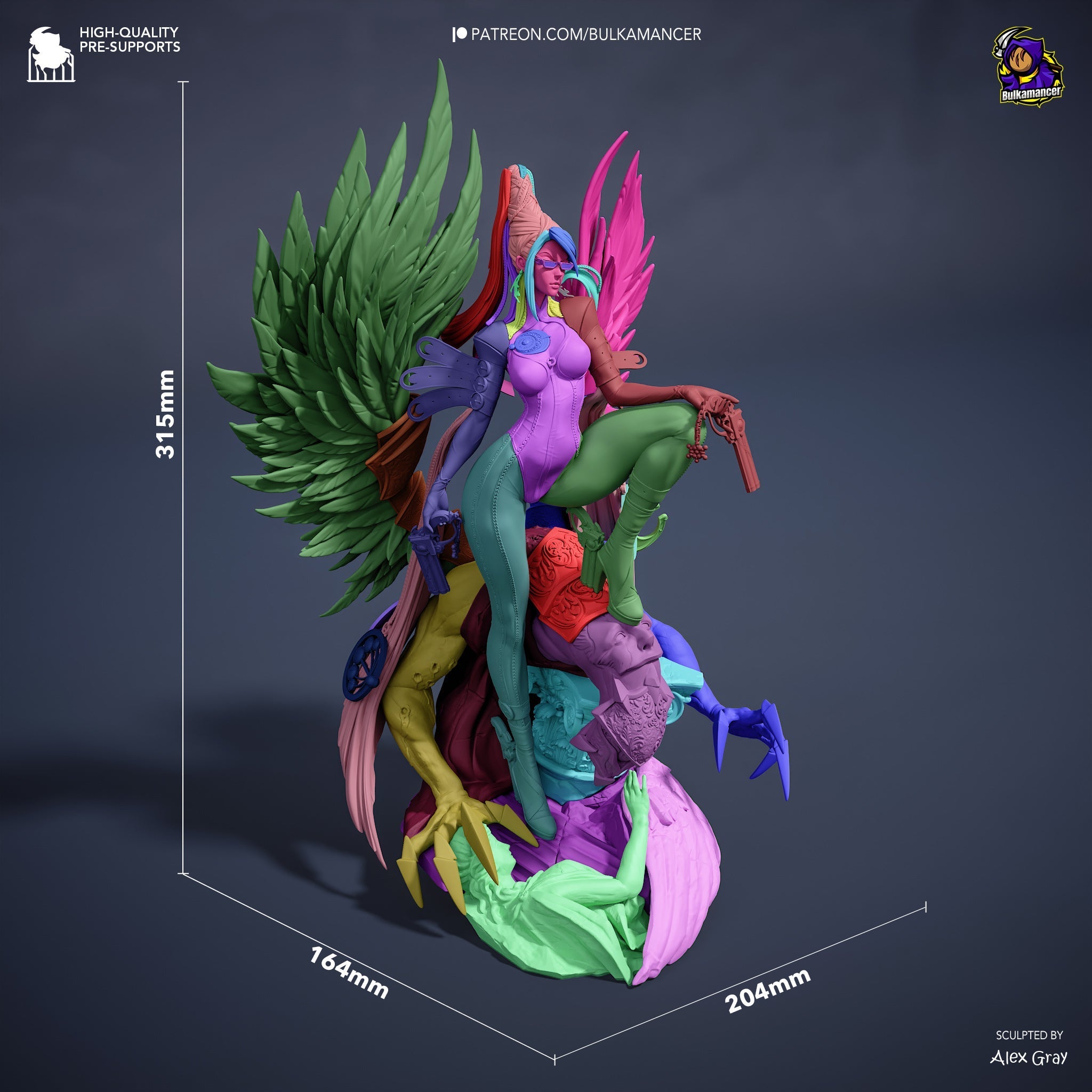 The Gunslinger Witch Statue