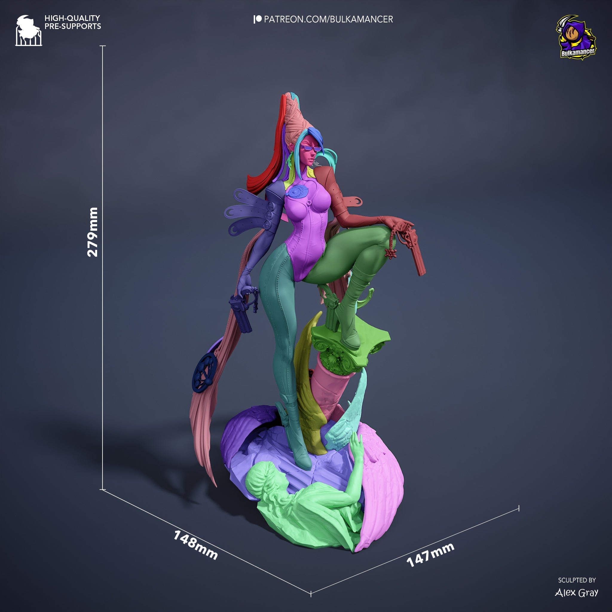 The Gunslinger Witch Statue