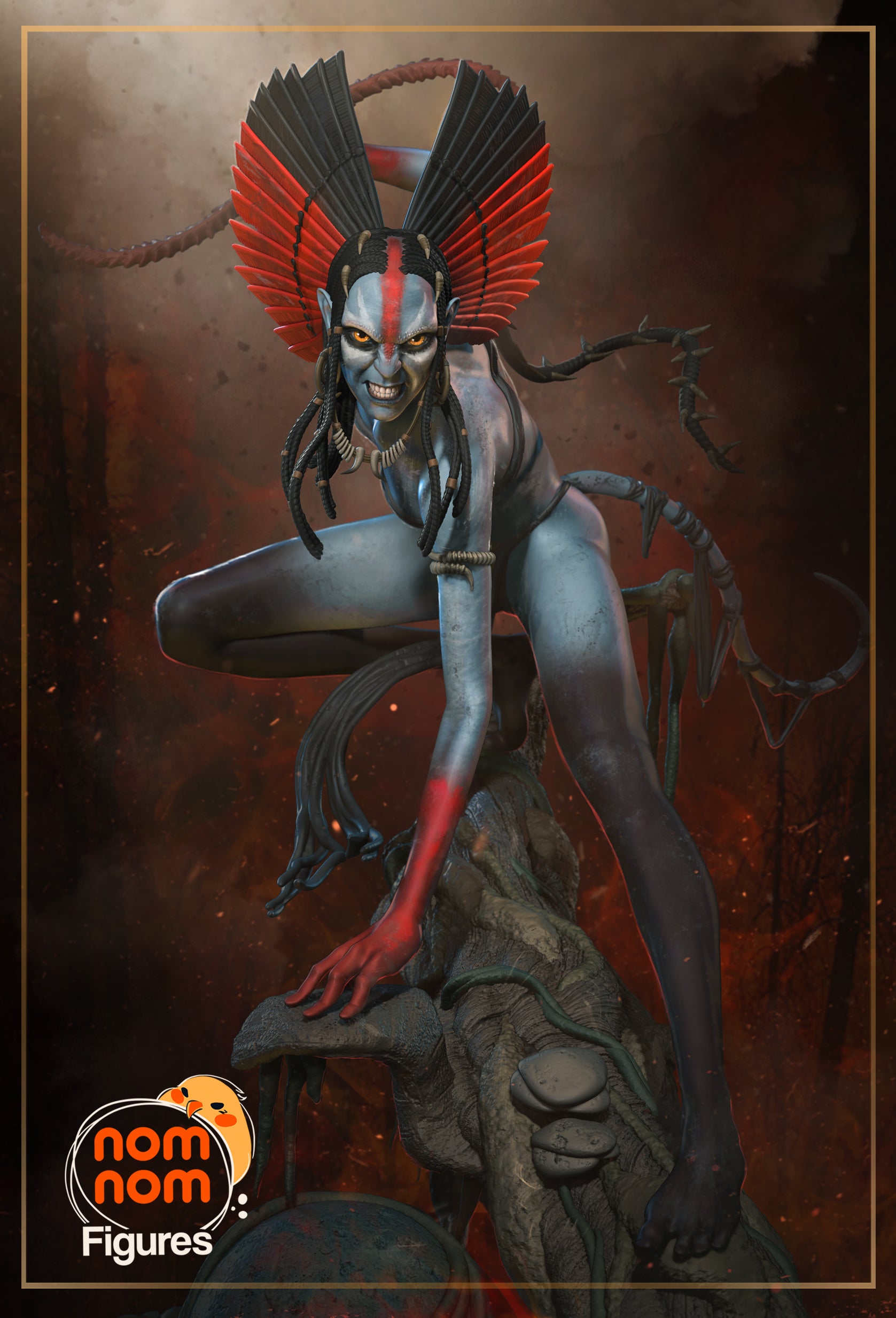 The Ash Huntress | Maximum Detailed 12K 3D printed figure