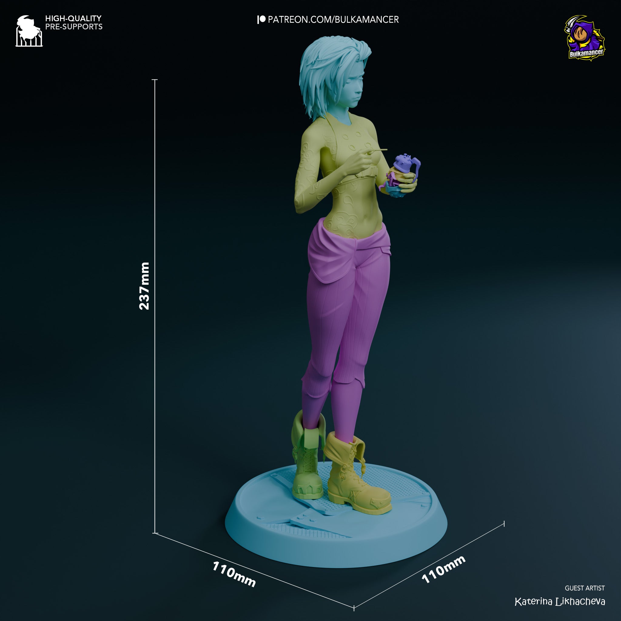 The Broken Sister | Maximum Detailed 12K 3D printed figure