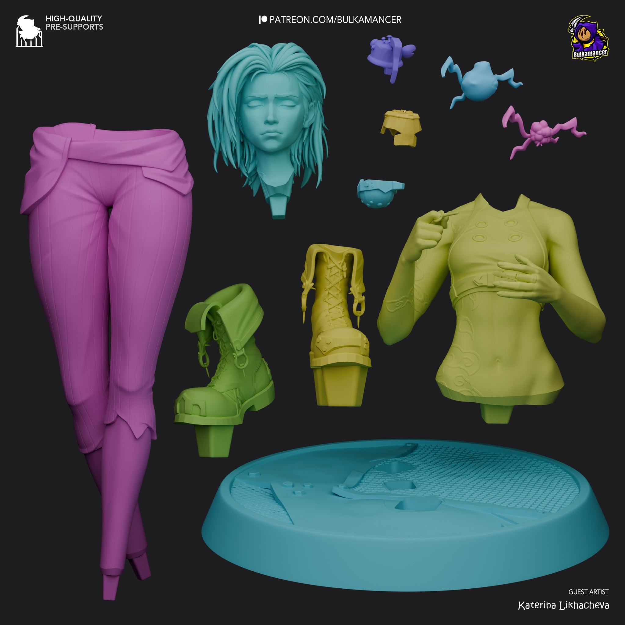 The Broken Sister | Maximum Detailed 12K 3D printed figure